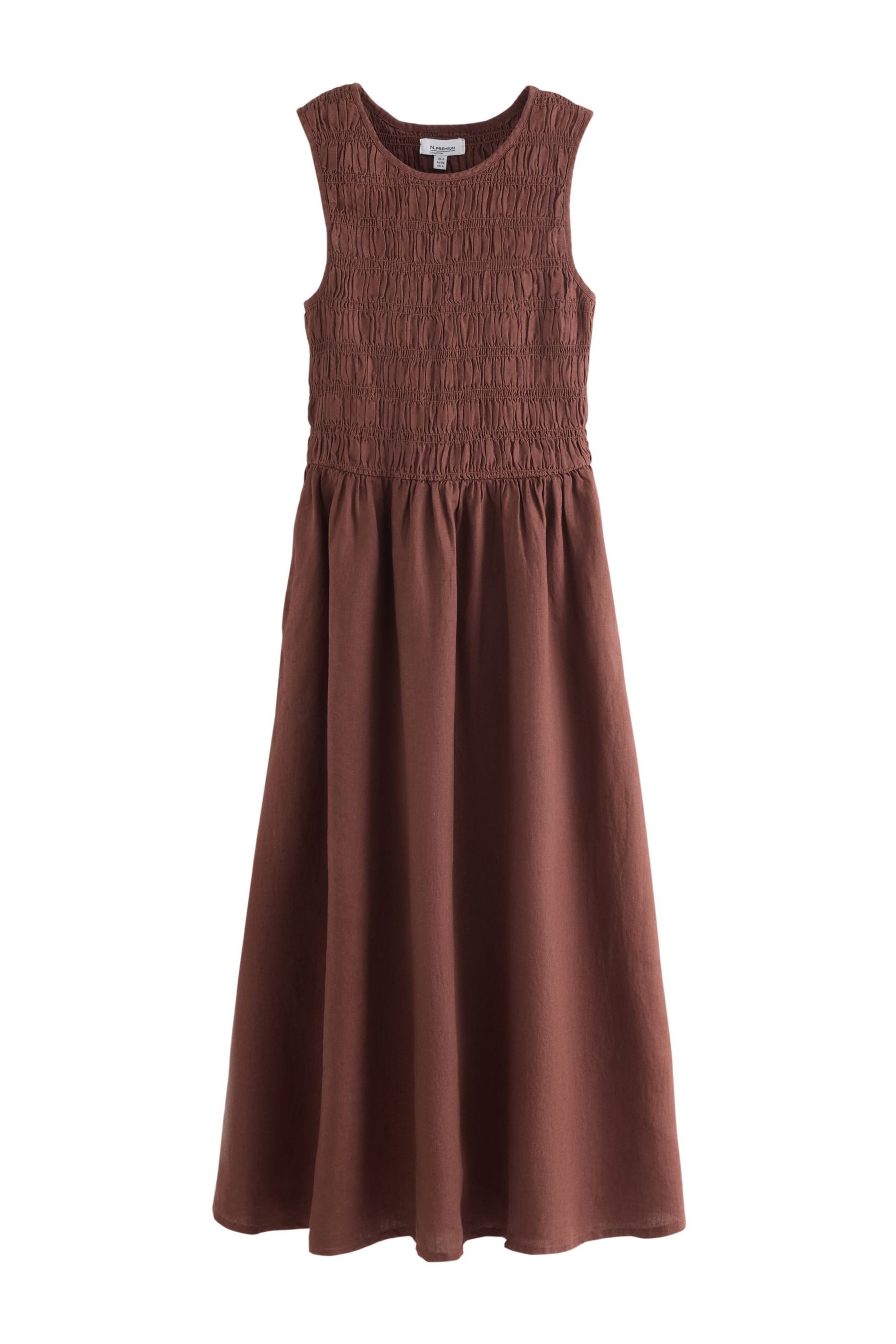 Next Midikleid Gesmoktes Midi-Sommerkleid (1-tlg)