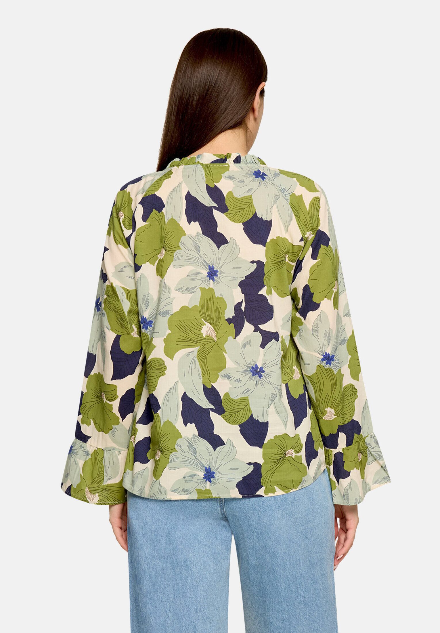 Cartoon Rüschenbluse Damen mit Muster