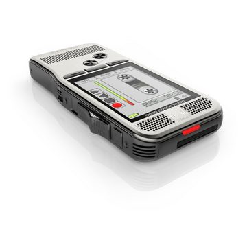Philips PocketMemo DPM7200 Digitales Diktiergerät (Edelstahl-Gehäuse, Schiebeschalter, SpeechExec Software)