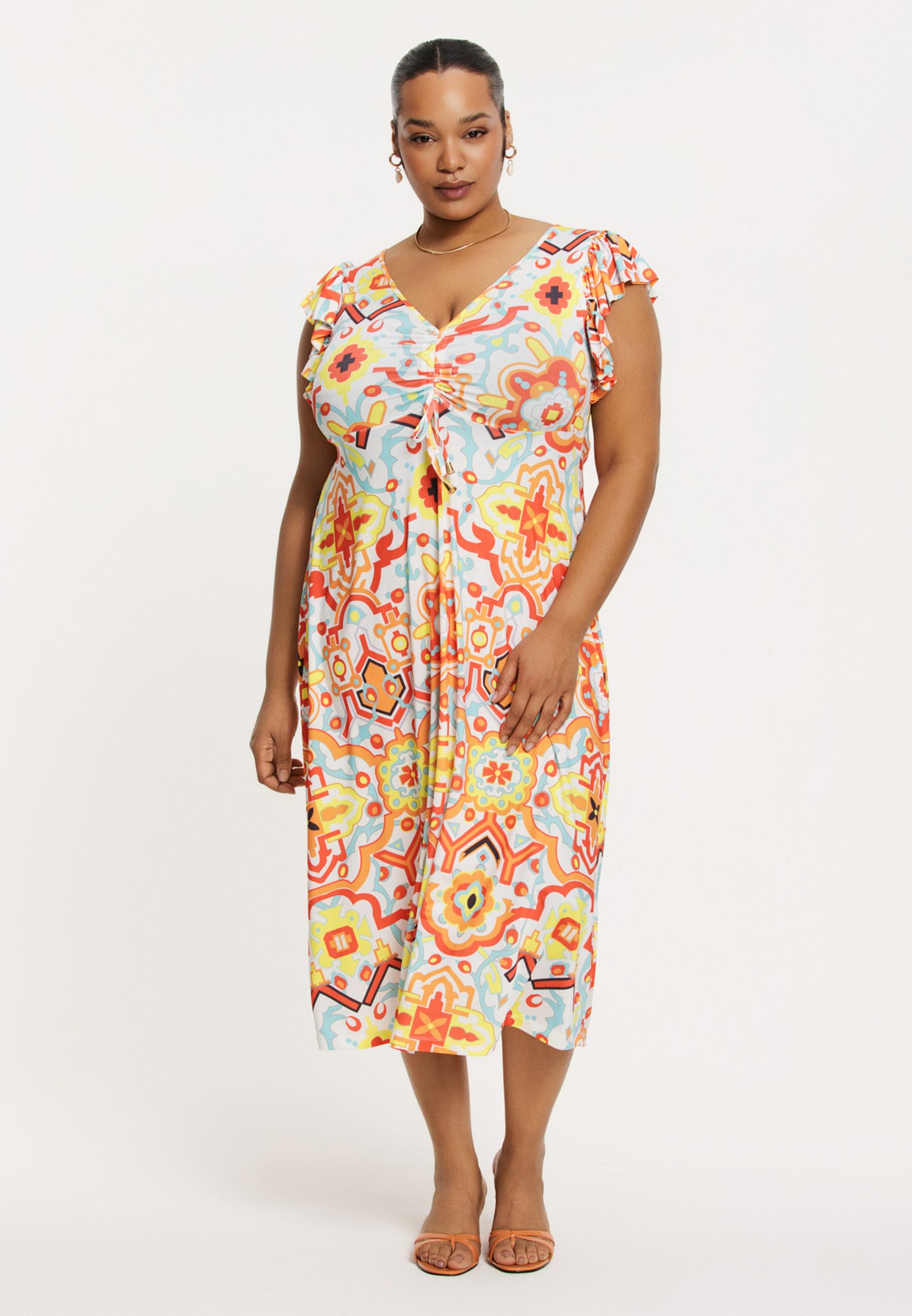 YOEK A-Linien-Kleid Damen Kleid mit Druck günstig online kaufen
