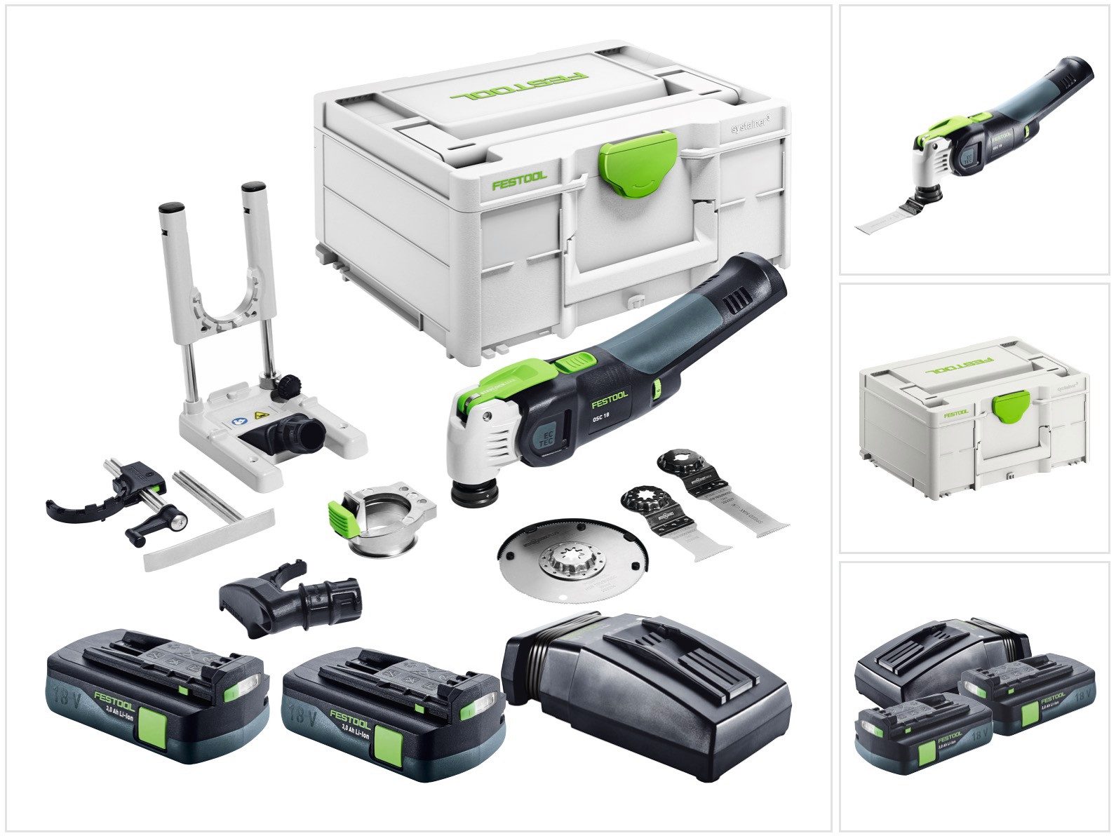 FESTOOL Akku-Multifunktionswerkzeug VECTURO OSC 18 E-Basic Set Akku Oszillierer 18 V Starlock Max Brushle