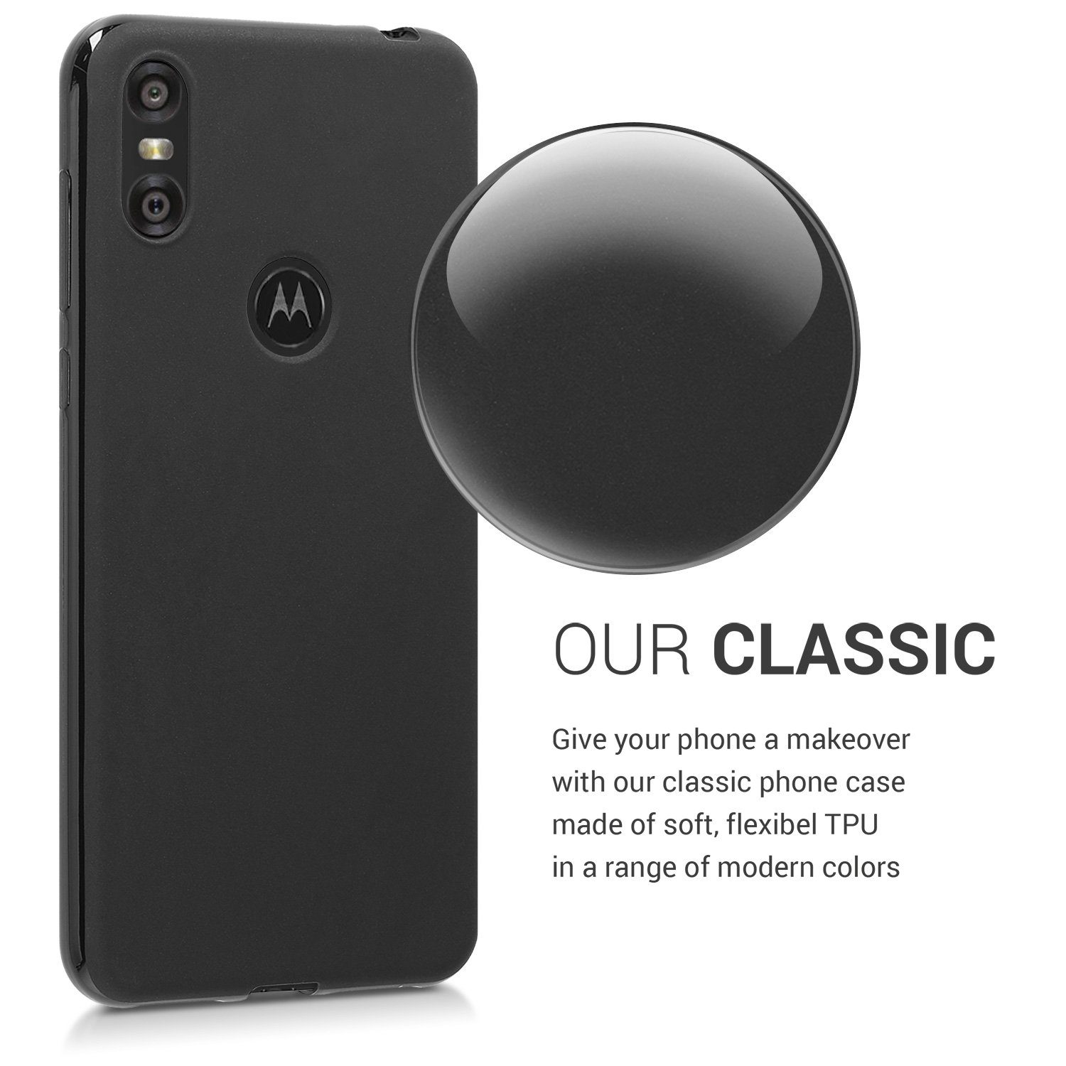 kwmobile Handyhülle Hülle für Motorola One (5.9), Hülle Silikon - Soft Handyhülle - Handy Case Cover