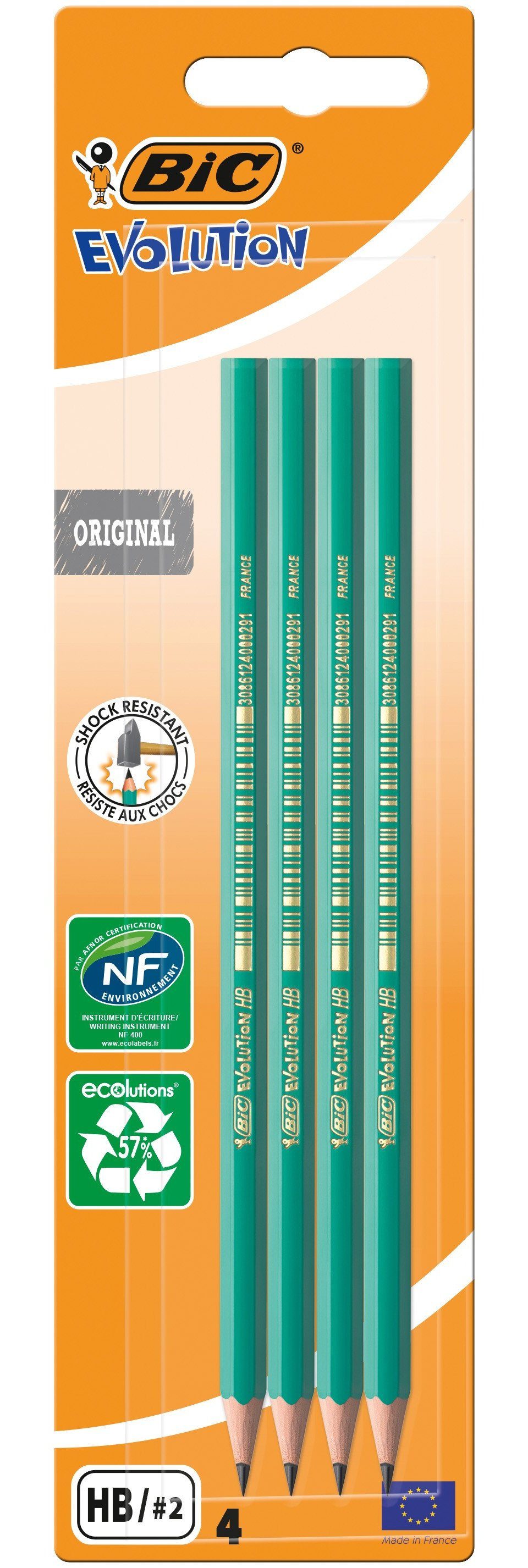 BIC Bleistift BIC Bleistifte EVOLUTION Original HB 4er Set