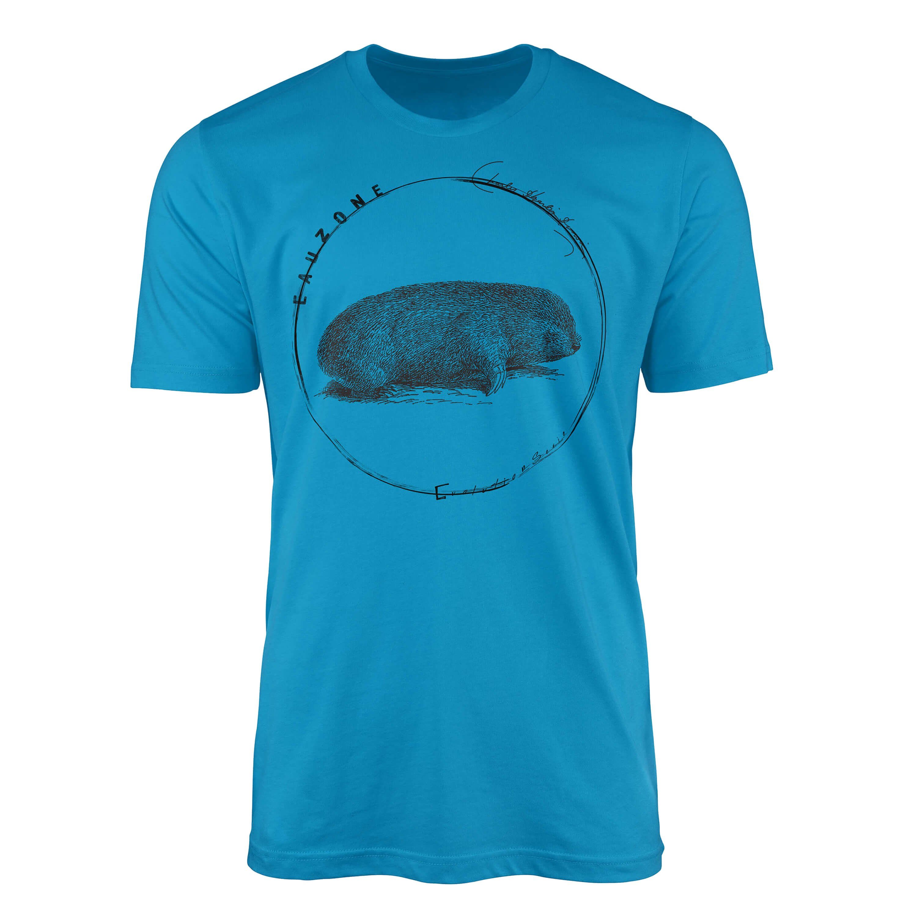 Sinus Art T-Shirt Evolution Herren T-Shirt Goldmulle Atoll