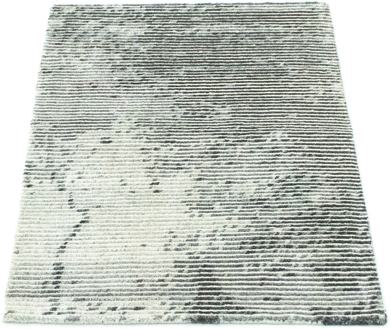 Wollteppich Designer Teppich handgeknüpft mehrfarbig, morgenland, rechteckig, Höhe: 6 mm, handgeknüpft