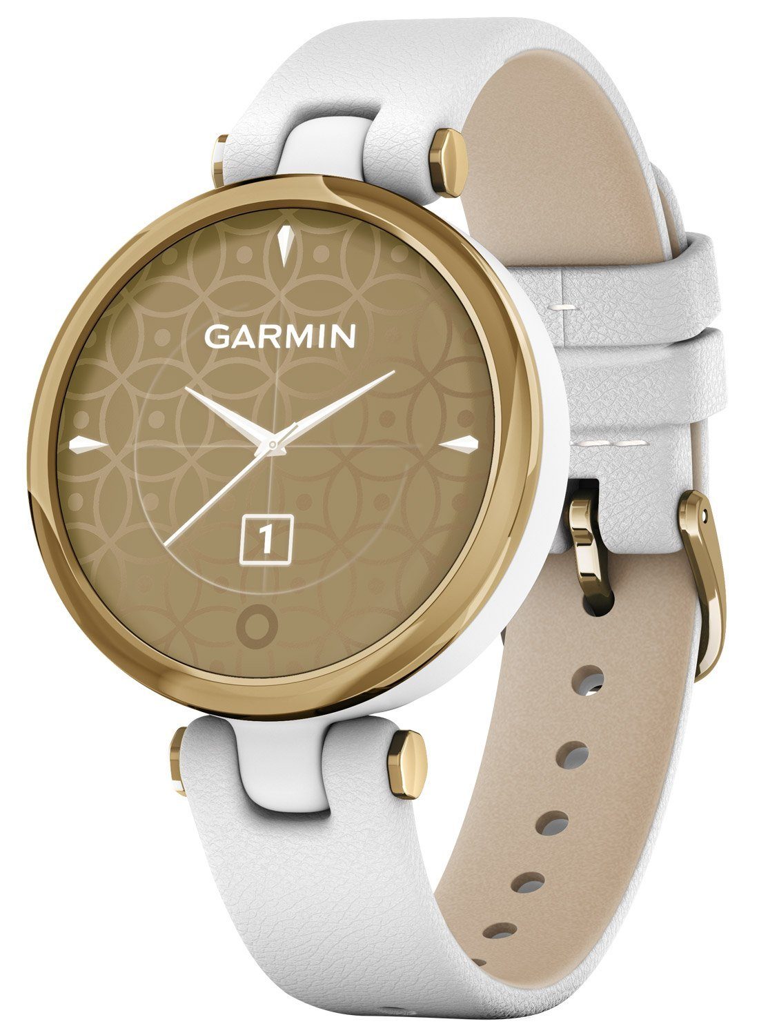 Garmin Lily Classic Weiß/Hellgoldfarben Fitnessuhr (2.5 cm/1.0 Zoll, Proprietär), 1-tlg.