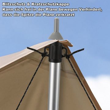 Randaco Zeltstange 4x Zeltstange Zeltgestänge Aufstellstange für Zelten 87-234cm