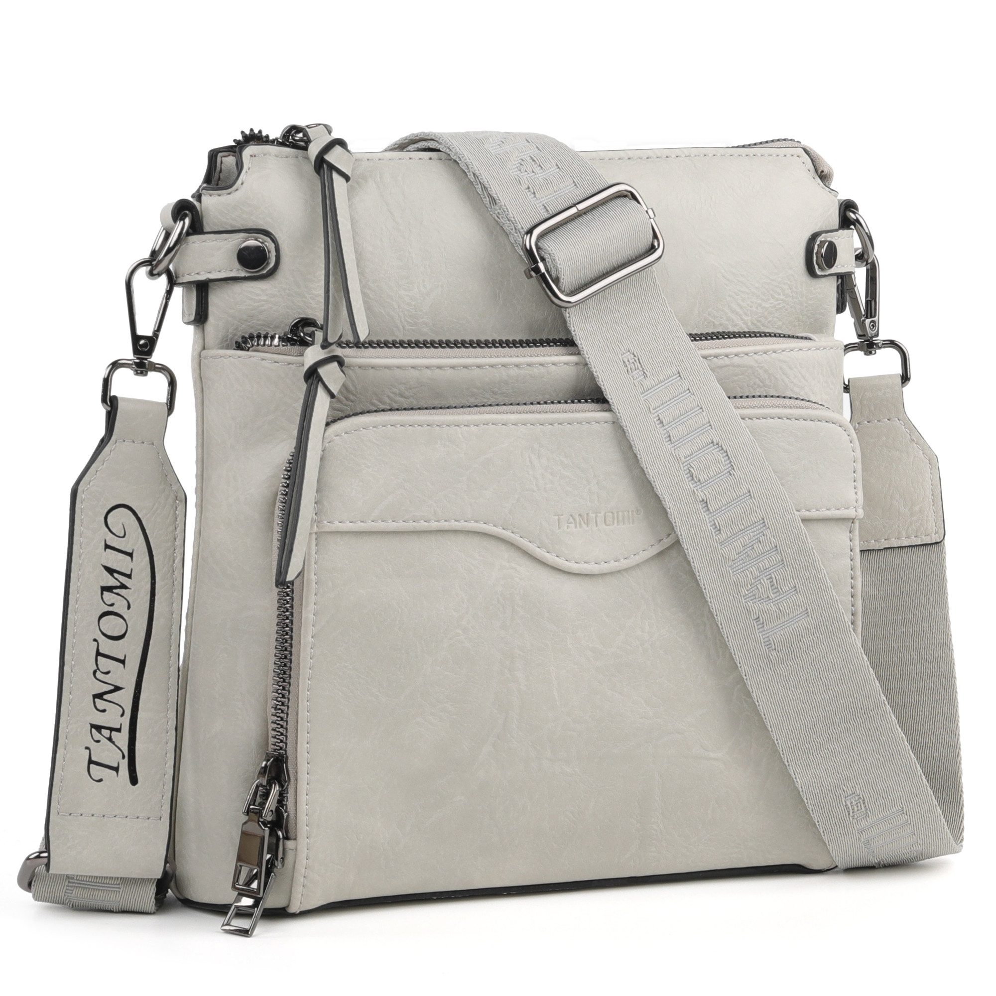 TANTOMI Umhängetasche Damen Schultertasche Mittelgroß, Crossbody Bag mit RFID-Kartenfächern, Damen Handtasche Henkeltasche Schultertasche Crossbody Bag