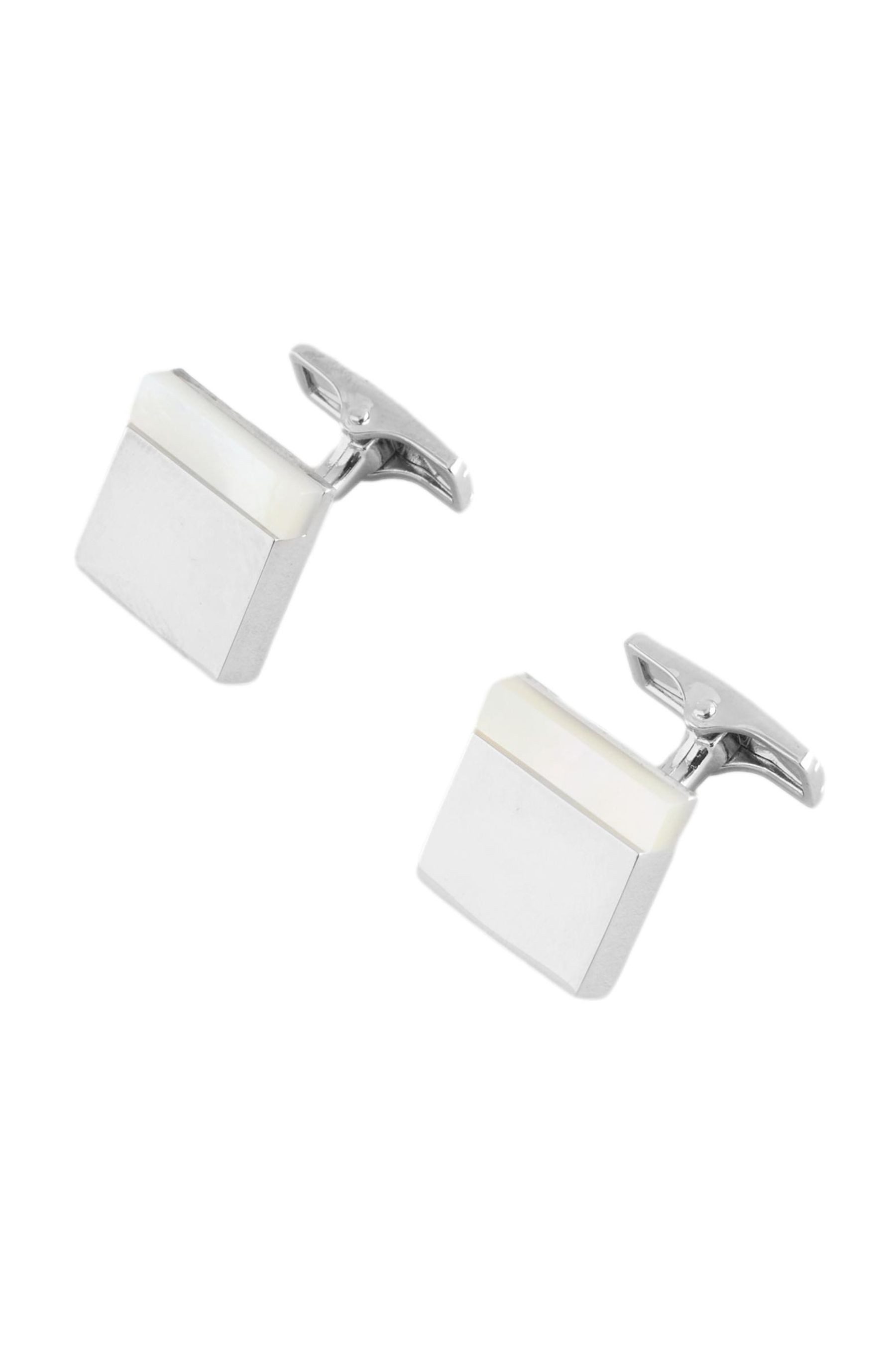 Next Запонки Eckige Запонки mit Perlmutt (1-Paar)