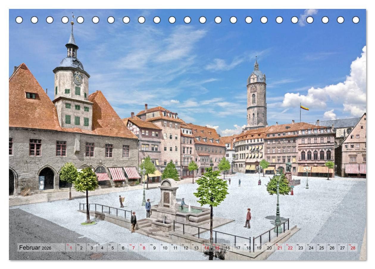 CALVENDO Wandkalender Thüringen um das Jahr 1900 – Fotos neu restauriert und detailcoloriert