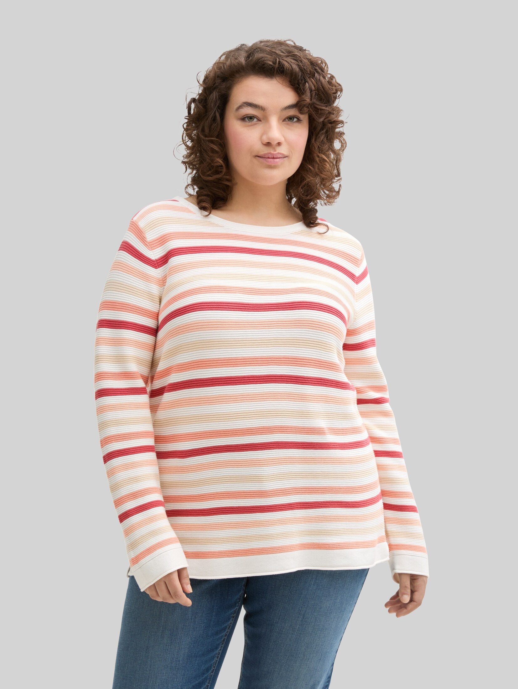 TOM TAILOR PLUS Strickpullover Pullover & Strickjacken Plus Size - Strickpullover mit Bio-Baumwolle
