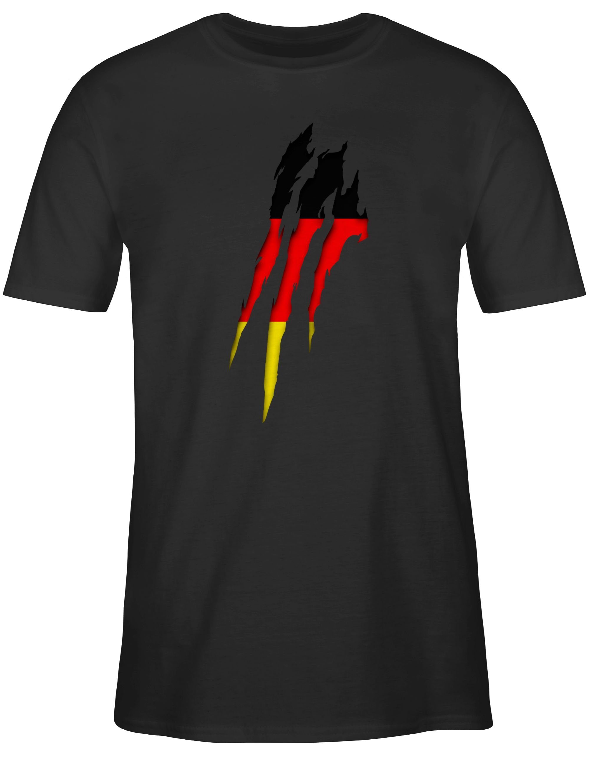 Shirtracer T-Shirt Deutschland Krallenspuren Germany, Schwarz günstig online kaufen