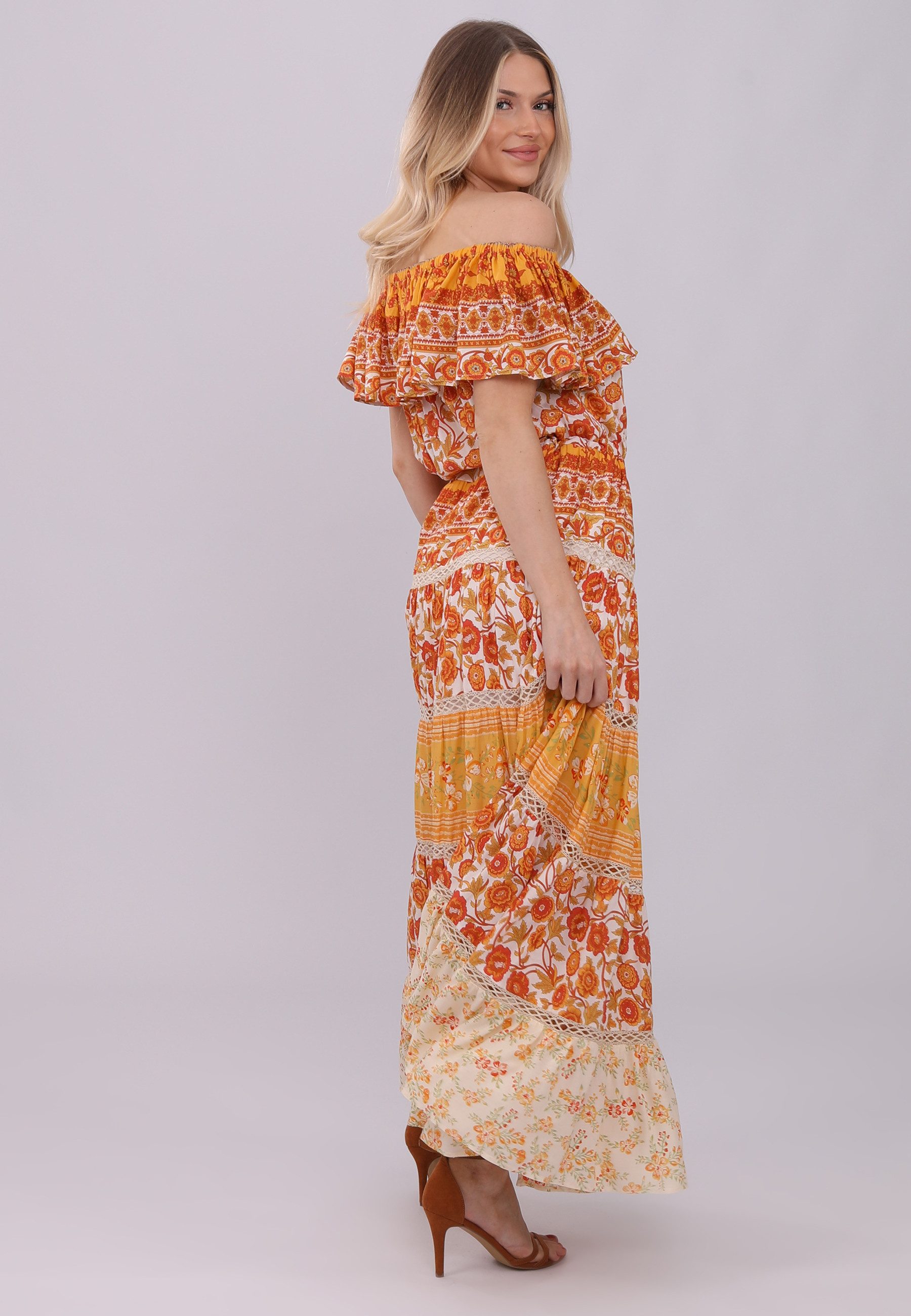 YC Fashion & Style Sommerkleid "Boho-Sommertraum Carmen Maxikleid" Alloverdruck