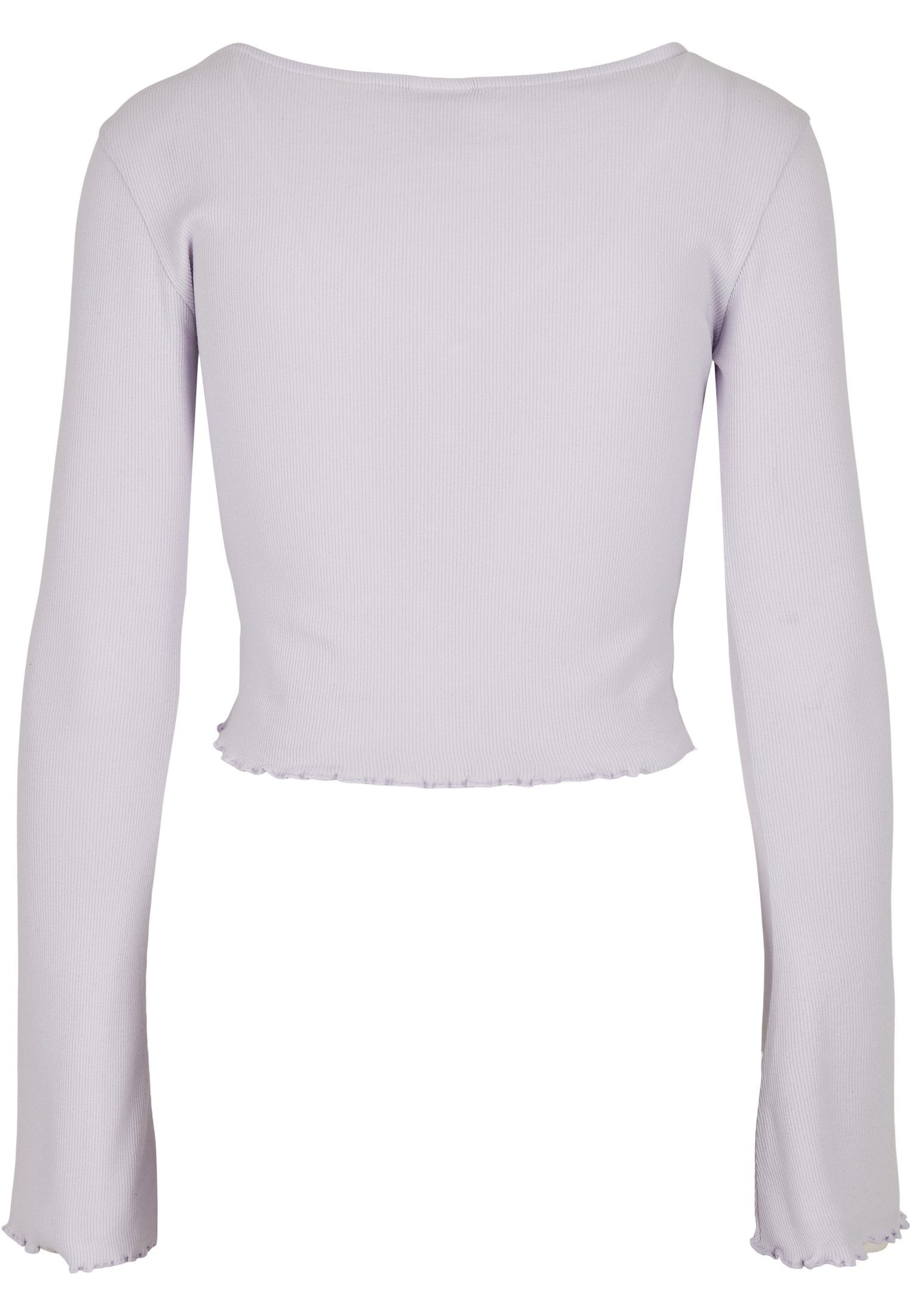 Damen Cardigan URBAN Ladies Langarmshirt Cropped softlilac CLASSICS Rib (1-tlg)