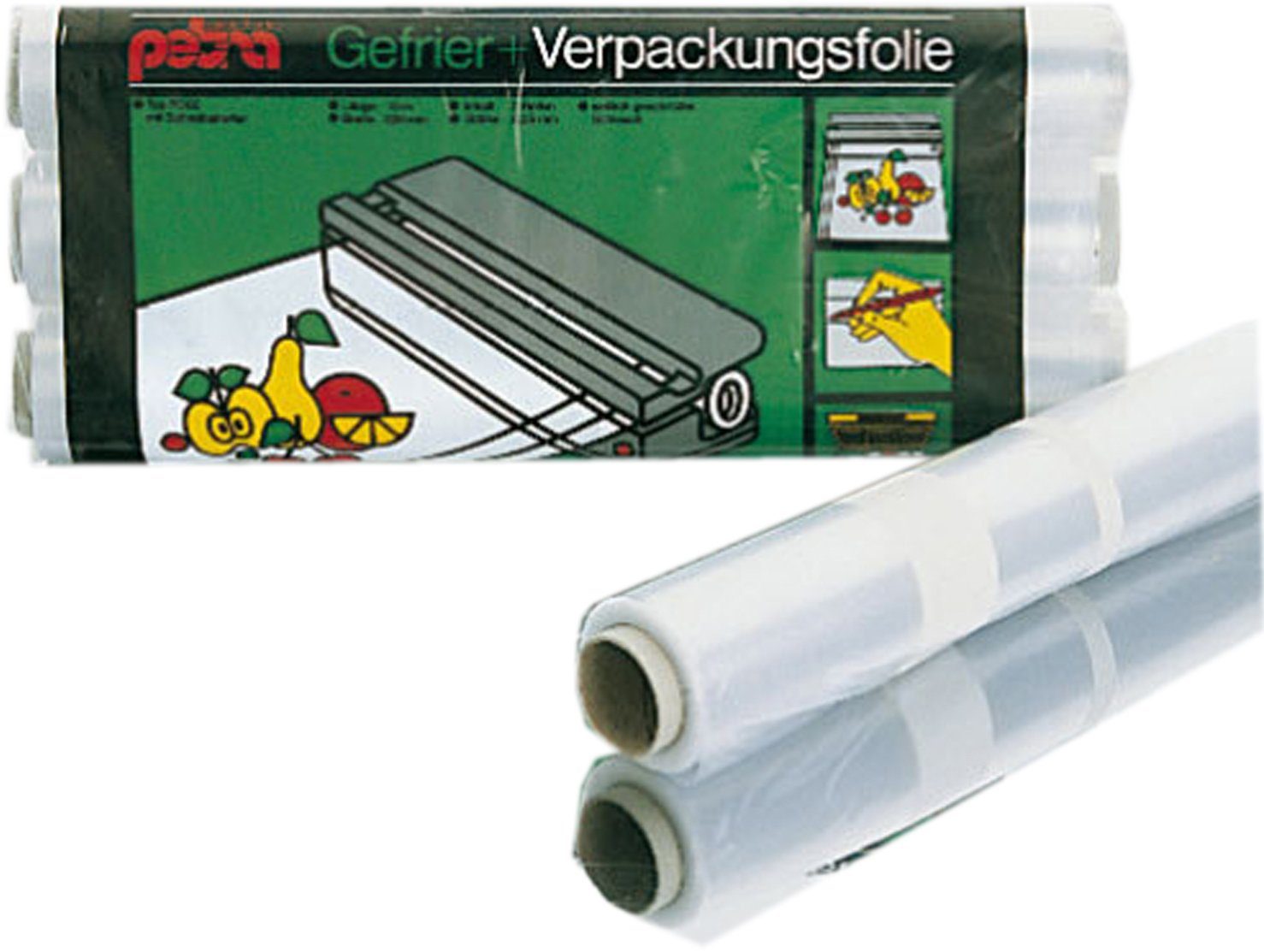 Gemüsebeutel Petra 3 Rollen Gefrier-und Verpackungsfolie Typ FO 60 Stärke 0,05mm je 30cm x1000 cm, (3-tlg)