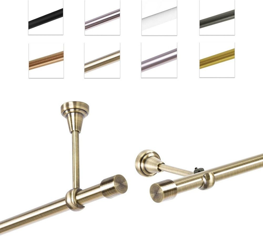 MDEKOR Gardinenstange Vorhangstange 19mm, 1-läufig, 1-läufig Wand oder Deck günstig online kaufen