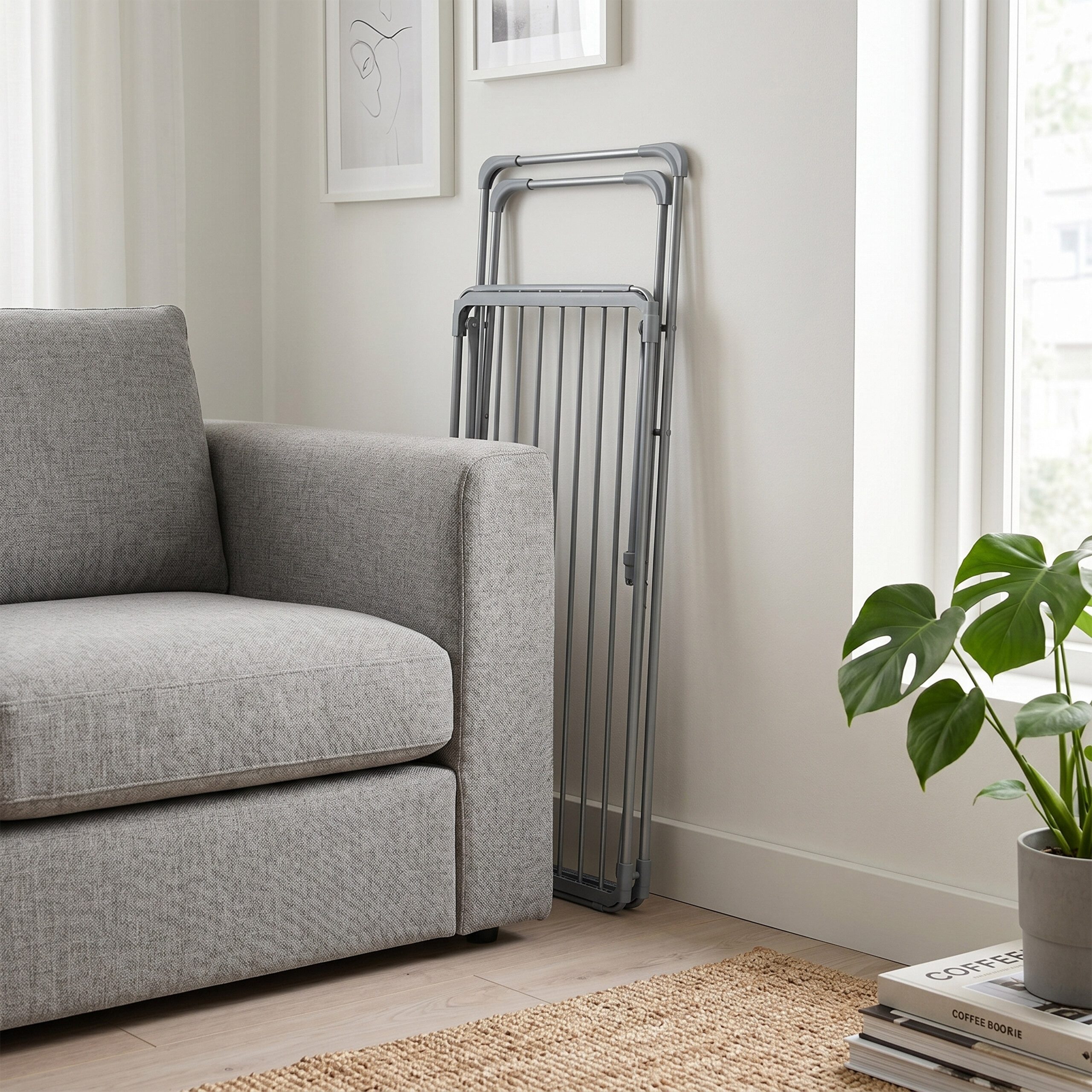 relaxdays Wäscheständer Ausziehbarer Wäscheständer aus Metall – Bild 5 von 5