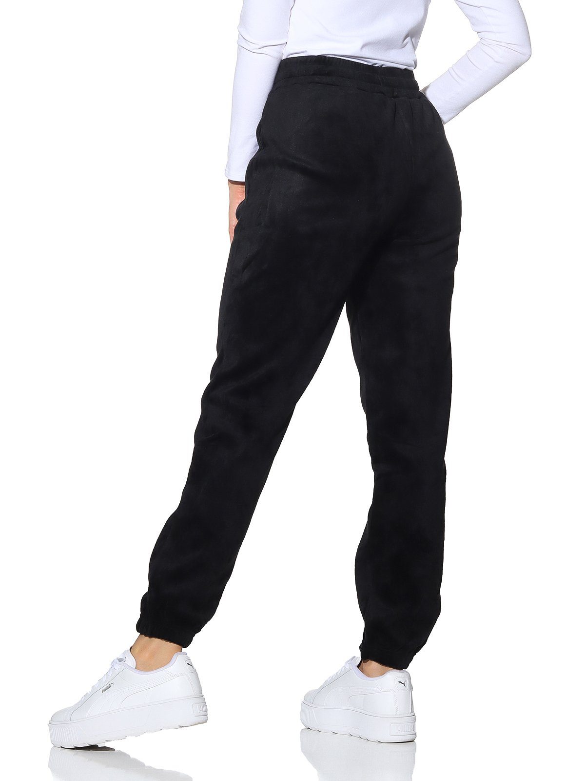 Aurela Damenmode Jogginghose Thermo- Freizeithose chillige Samt Hose Polarfleece Indoor & Outdoor elastischer Komfortbund, warm gefüttert