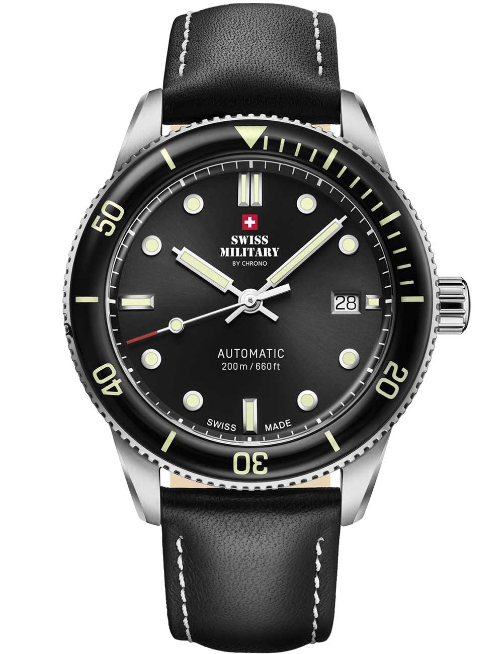 Swiss Military by Chrono Automatikuhr Swiss Military SMA34106.05 Herrenuhr Automatik Taucheruhr Swiss Military SMA34106.05 Herrenuhr Automatik Taucheruhr