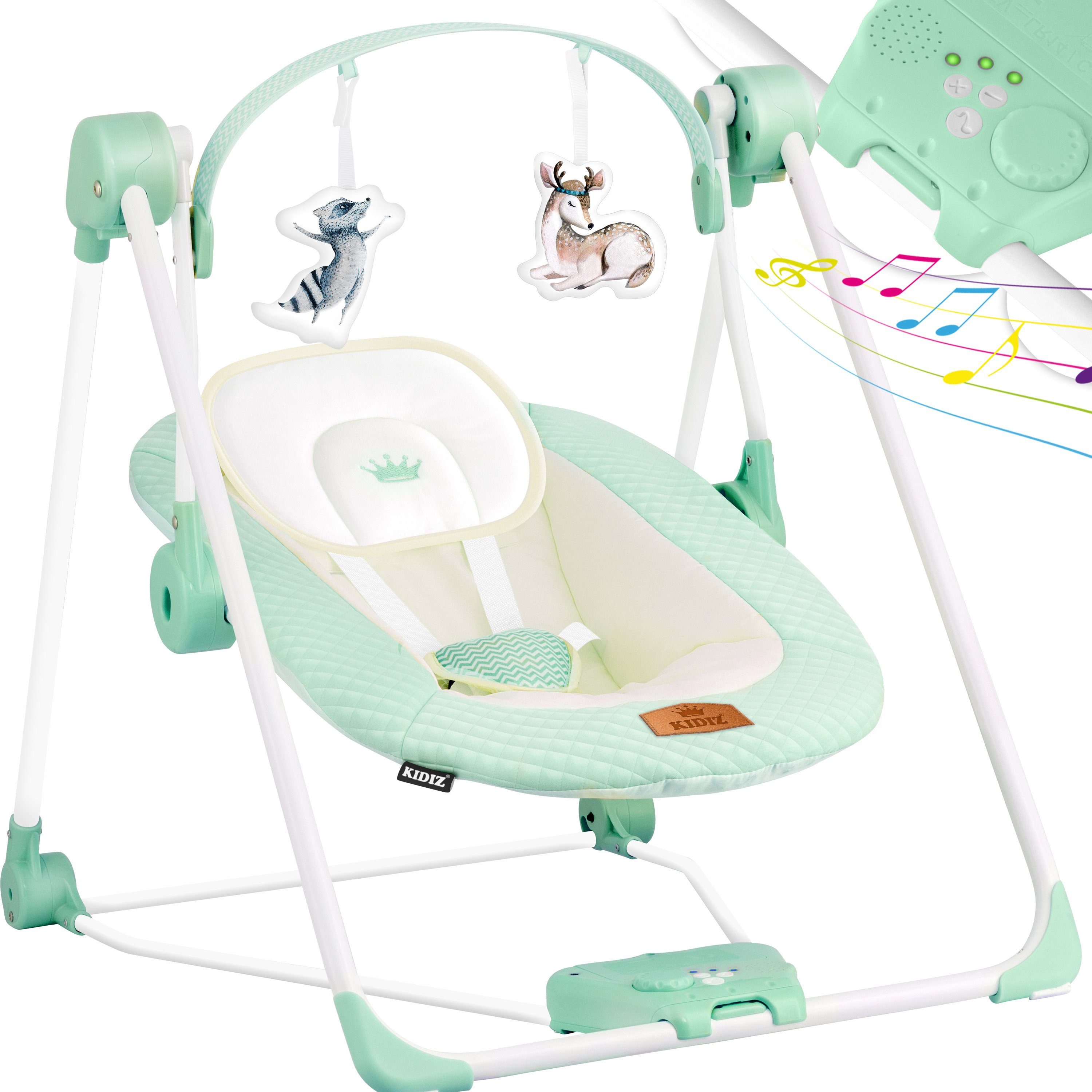 KIDIZ Babywippe, Babywippe Babyschaukel mit Geschwindigkeitseinstellungen