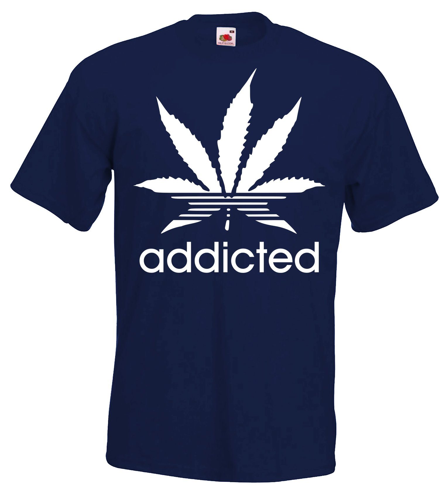 Youth Designz T-Shirt Addicted Herren T-Shirt mit trendigem Motiv Navyblau
