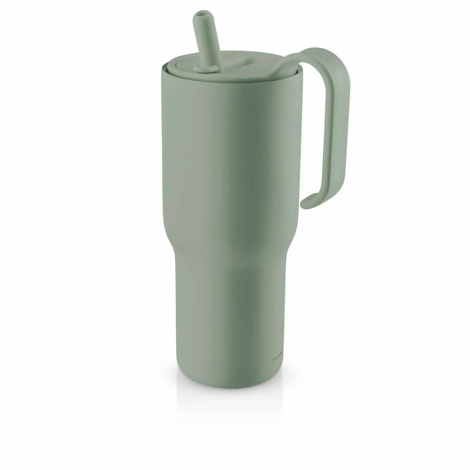Eva Solo Thermobecher Sip'n'Go mit Trinkhalm Green Goddess 900 ml, Edelstahl, Silikon, Kunststoff