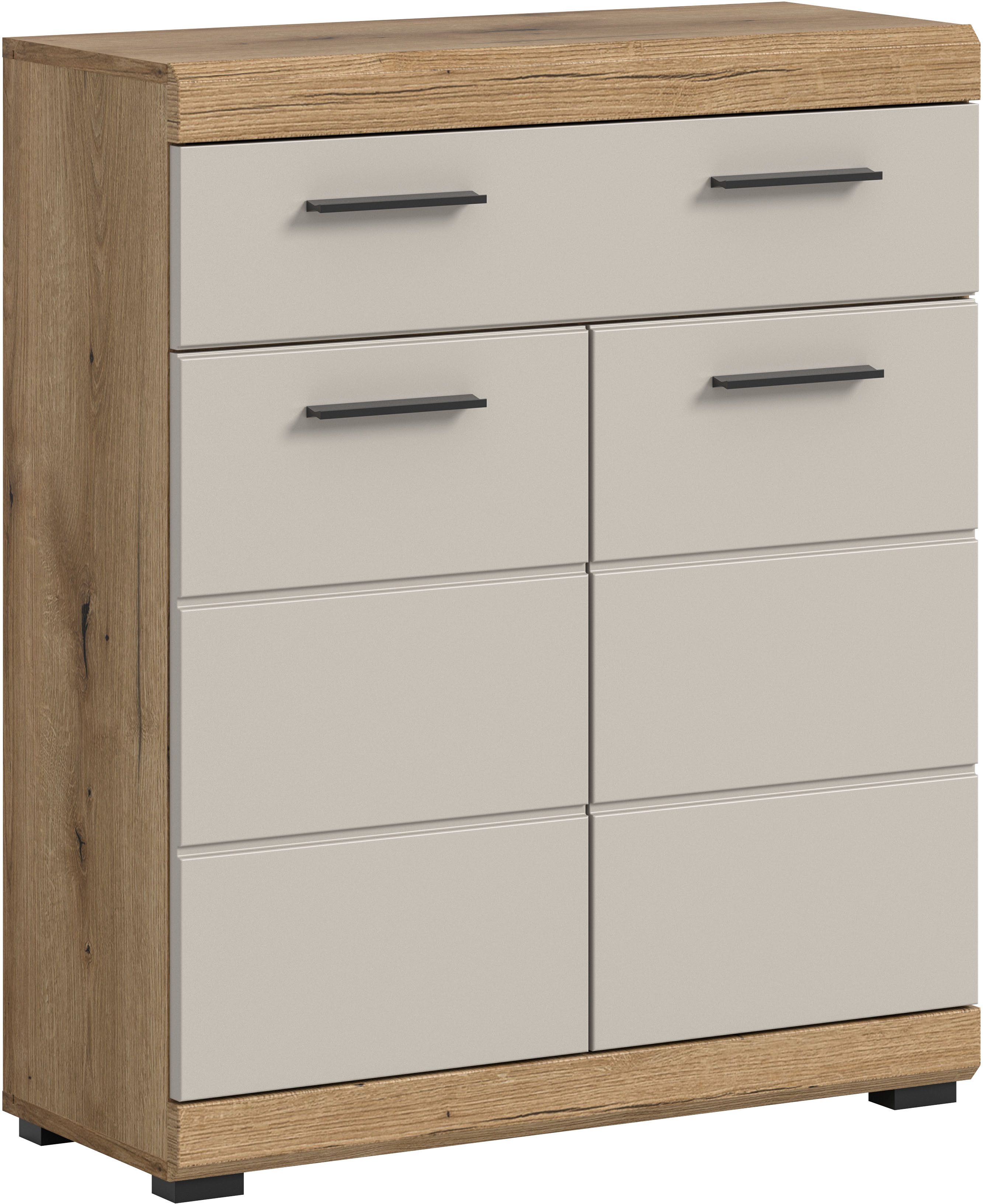 welltime Unterschrank SIENA, Breite 74cm, 2 Tür, 1 Schubkasten, 2 Fächer, MDF-Front (TOPSELLER) in verschiedenen Farben erhältlich, Badmöbel, Badschrank, Kommode, Bad