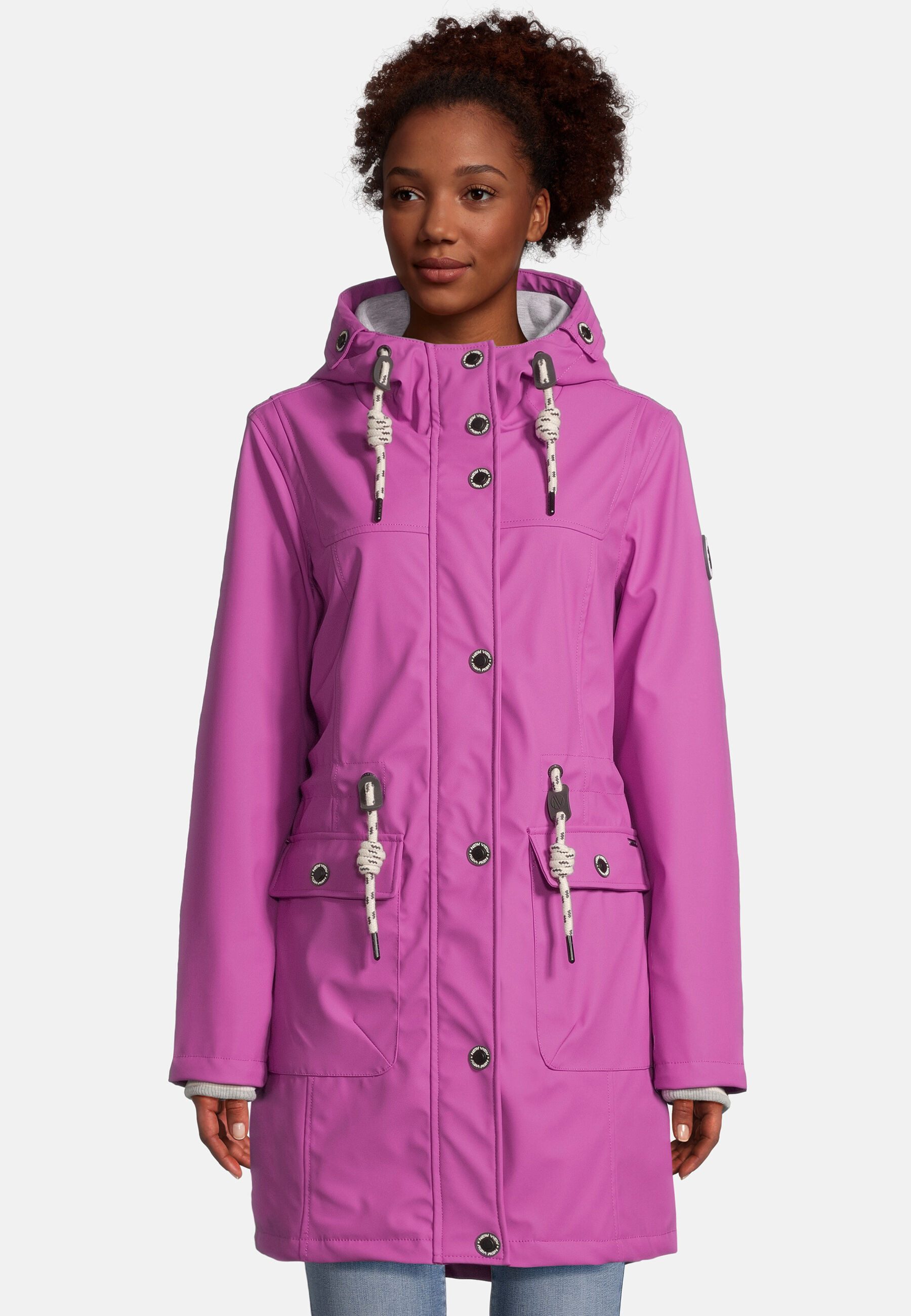 New View Regenjacke Lillie mit weitenregulierbarer Kapuze