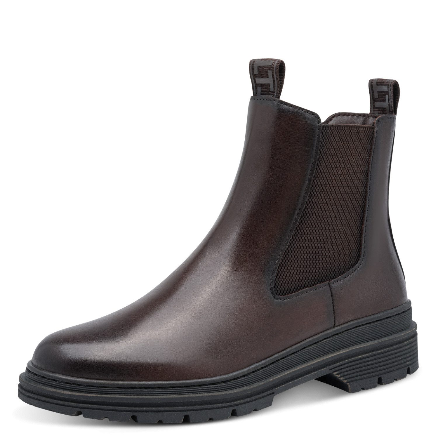 Tamaris Chelseaboots Blockabsatz, Stiefelette mit Stretcheinsatz an der Außenseite