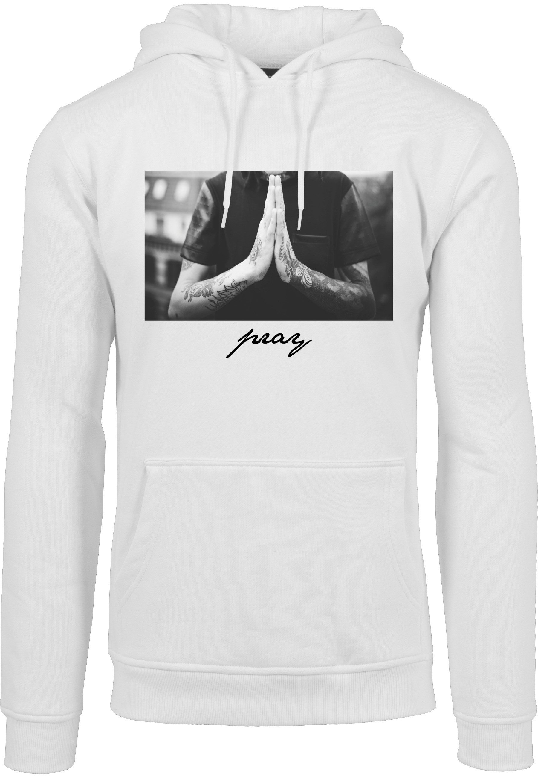 MisterTee Rundhalspullover MisterTee Herren Pray Hoody (1-tlg)