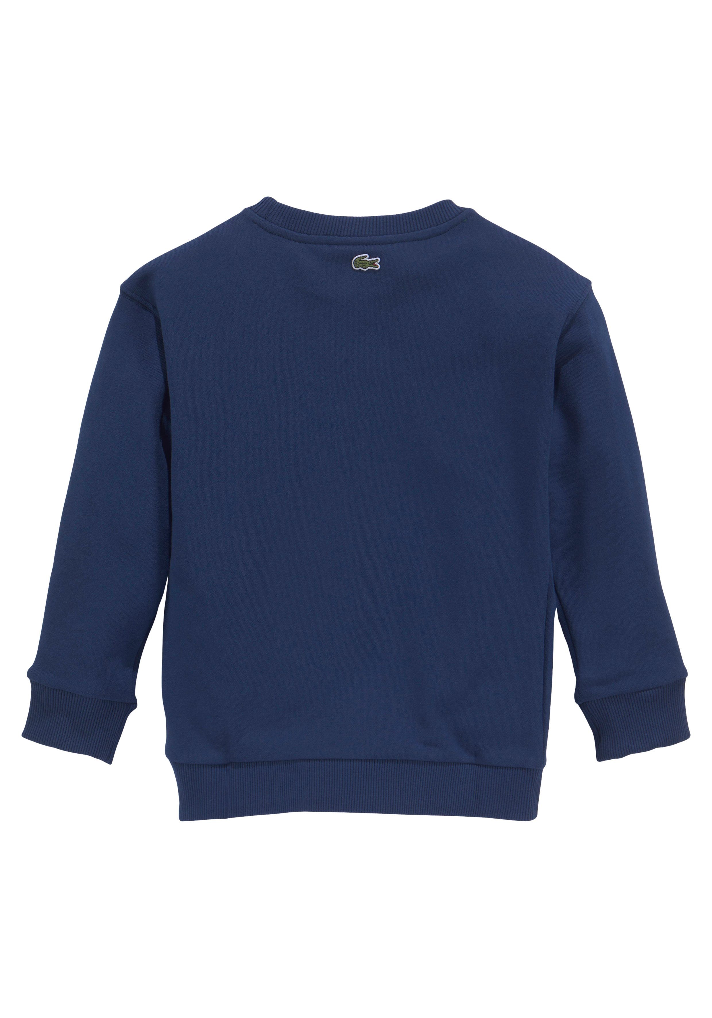 Lacoste Sweatshirt Kinder Kids Junior MiniMe,mit modernem Labeldruck auf  der Brust