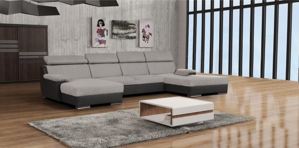 Xlmoebel Wohnlandschaft U-Form Relax Sofa in hochwertigem Stoff mit luxuriösem Design, 1 Teile, Hergestellt in Europa