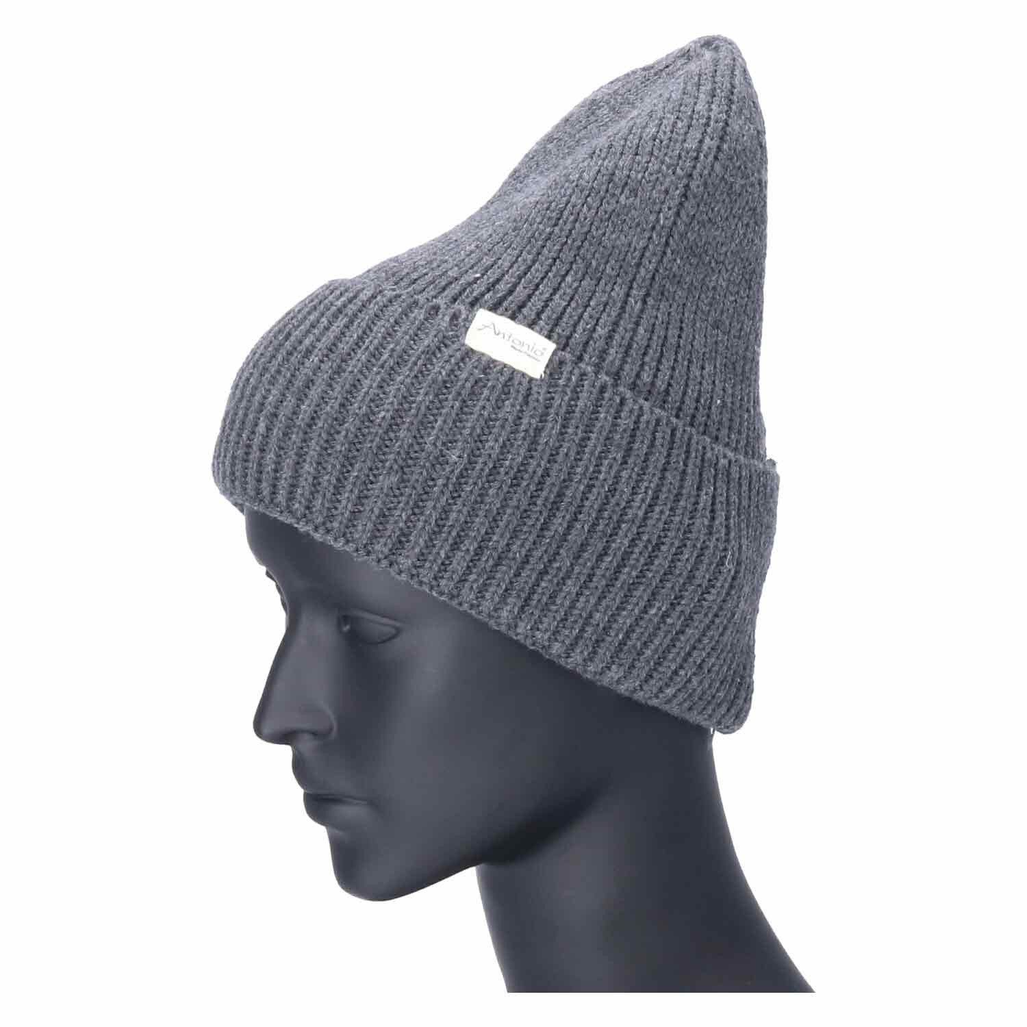 Antonio Strickmütze Antonio Strick Mütze Beanie dunkelgrau (1-St) günstig online kaufen