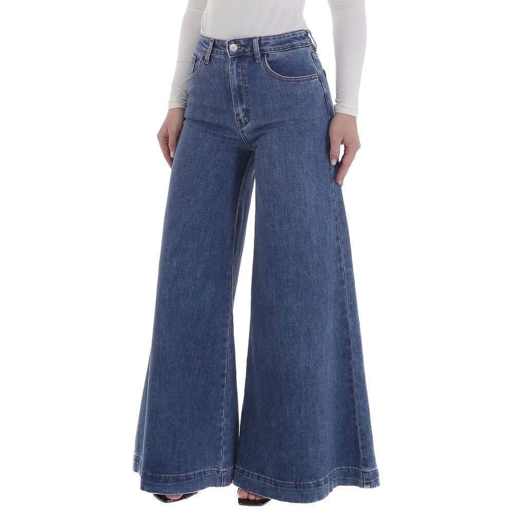 Ital-Design Bootcut-Jeans Weit geschnittene Damen Jeans für Freizeit und Al günstig online kaufen