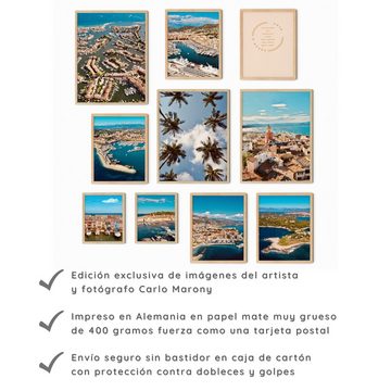 murimage® Poster murimage® Premium Poster Set OHNE Bilderrahmen 10 Poster (3x DINA3, 5x DINA4, 2x DINA5) Frankreich Riviera Urlaub Canne Monte Carlo Saint Tropez Mittelmeer »Côte d’Azur «