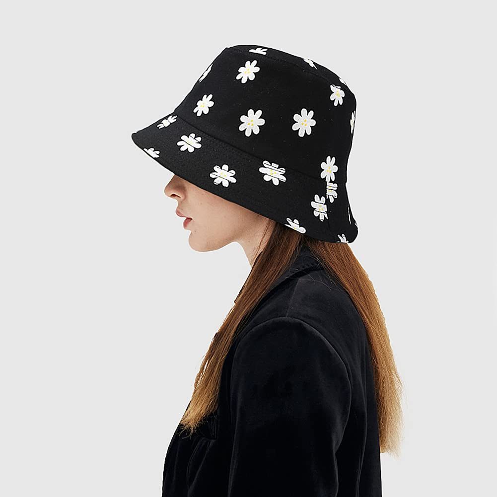 FOUORTUNATE-BEE Fischerhut Reversibel Fischerhut Anglerhut Sonnenhut Für Damen Mädchen 56-58cm