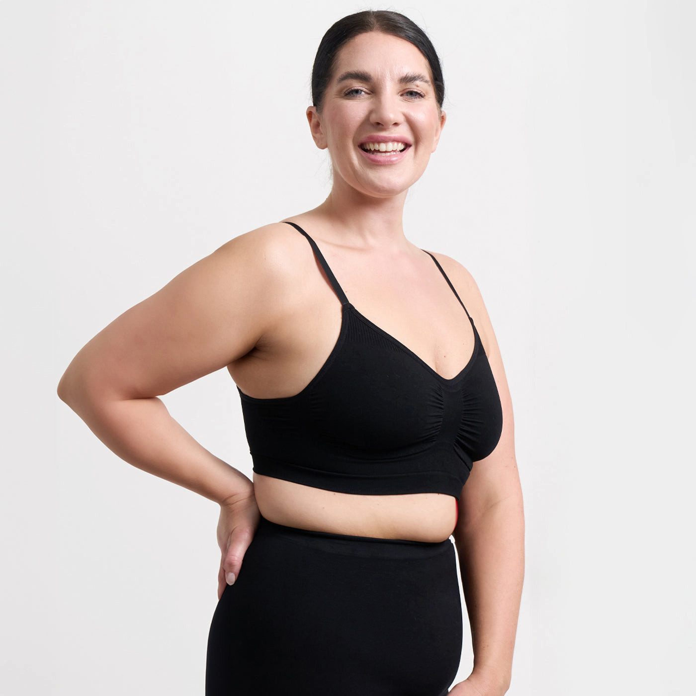 Creamy Fabrics Soft-BH Comfort Bralette-Schwarz-2XL (1-tlg)