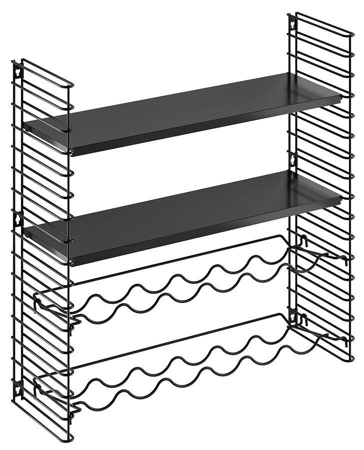 Wandregal 1-tlg., Tomado Metaltex Weinflaschen 12 Regal, für