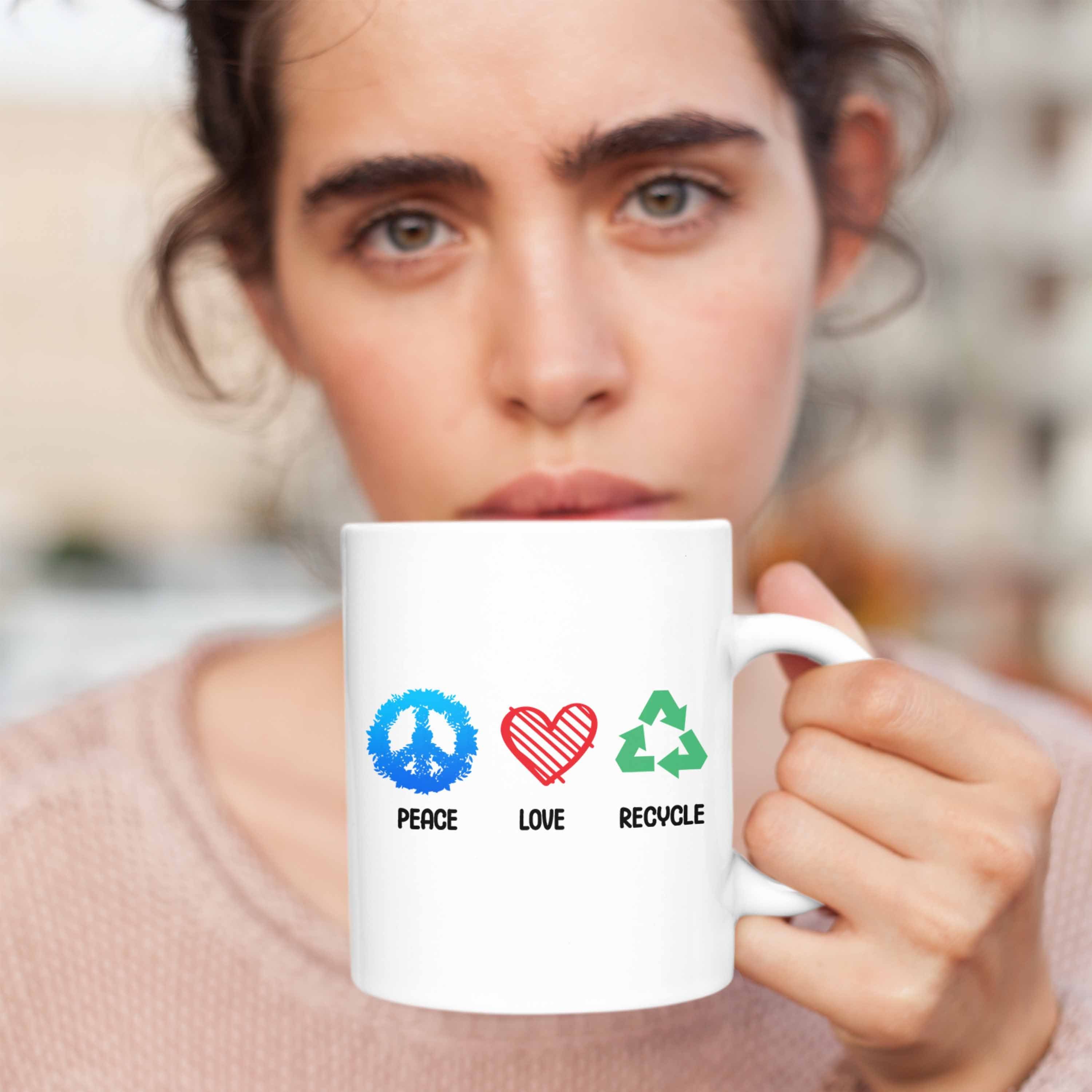 Generation Retten Geschenk Tasse Recyceln Welt Weiss Tasse Trendation Umwelt Aktivisten