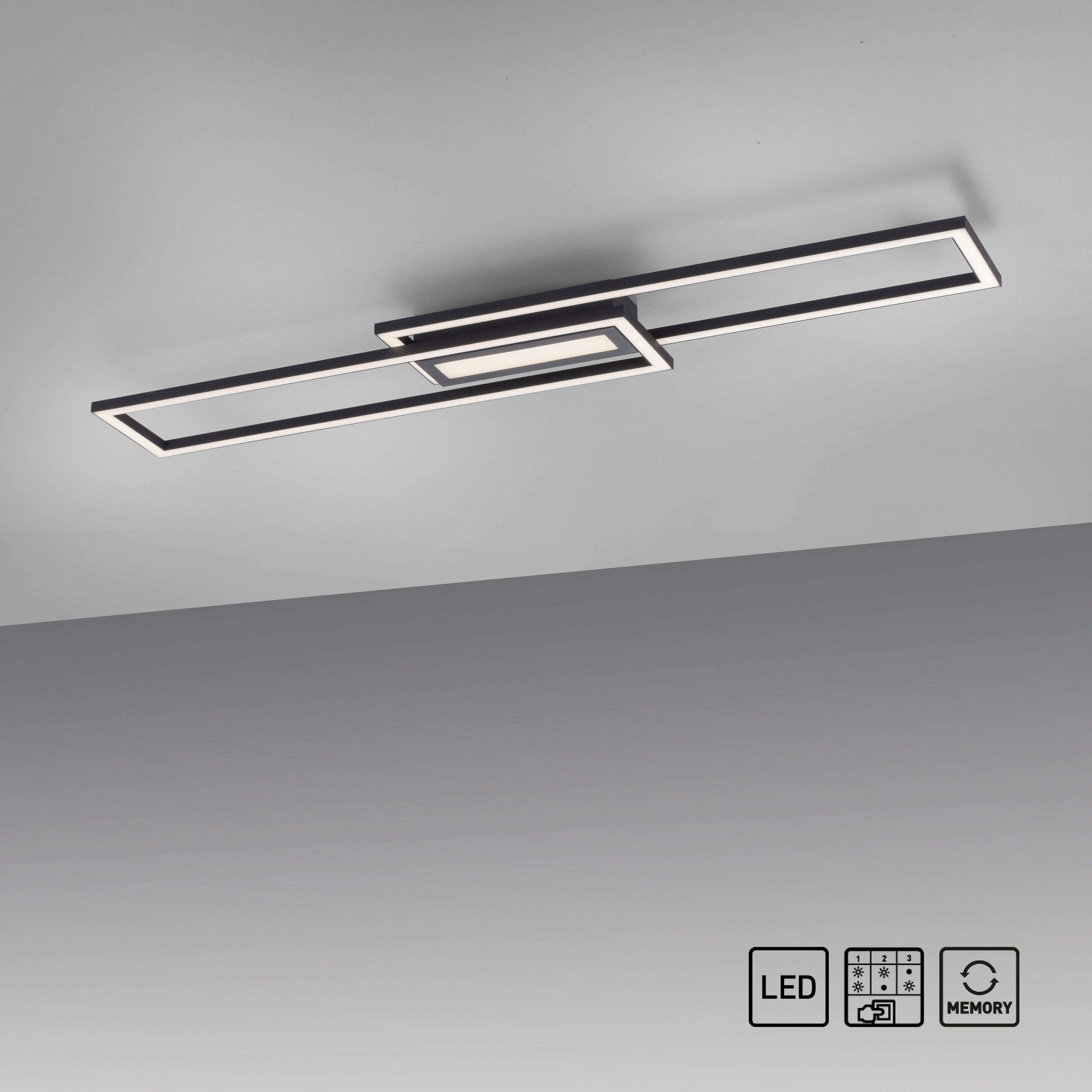 Leuchten Direkt Deckenleuchte ASMIN, LED fest integriert, Warmweiß, LED, separat steuerbar (Schalter)