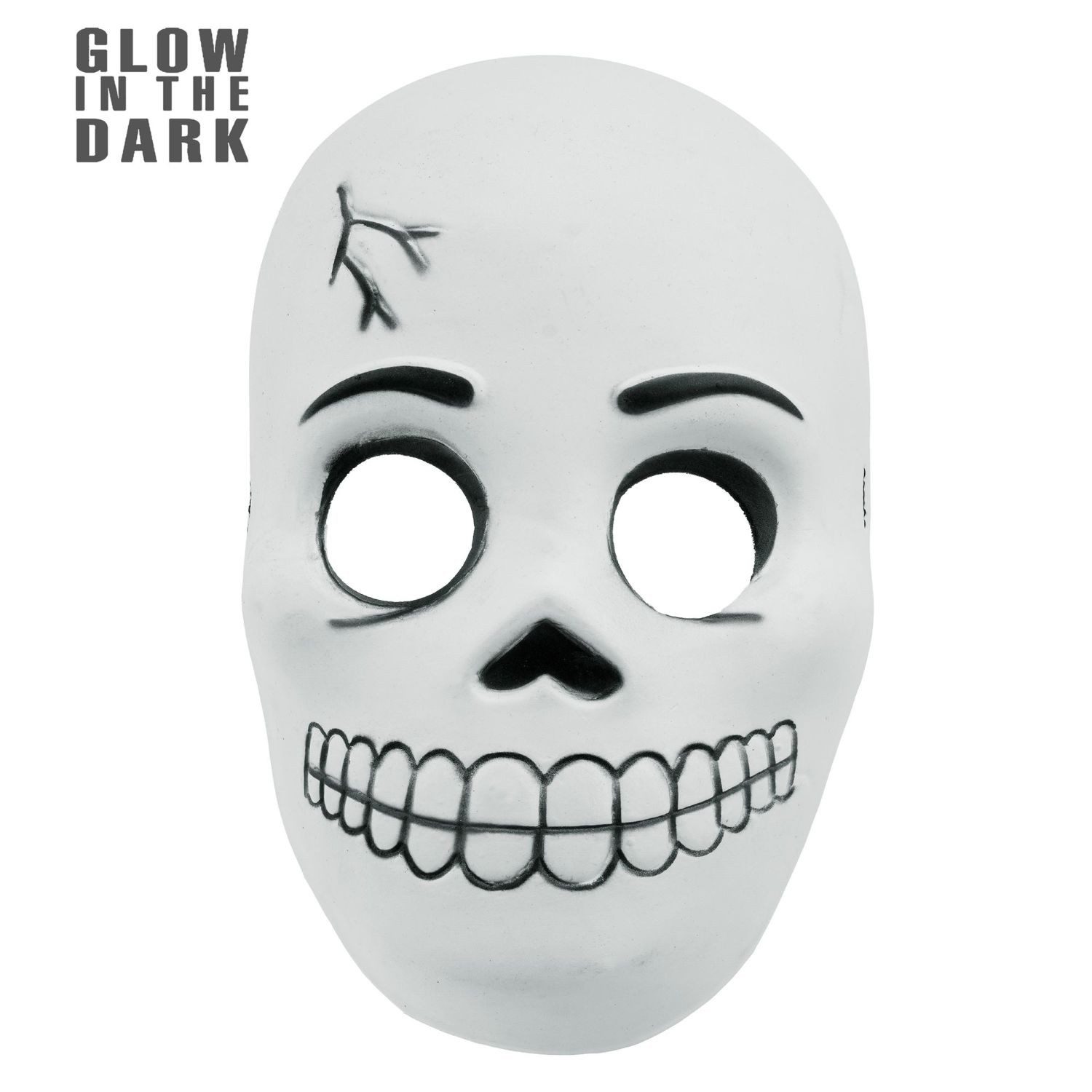 Widmann S.r.l. Verkleidungsmaske Halloween Maske 'Totenkopf' für Kinder im Dunkeln