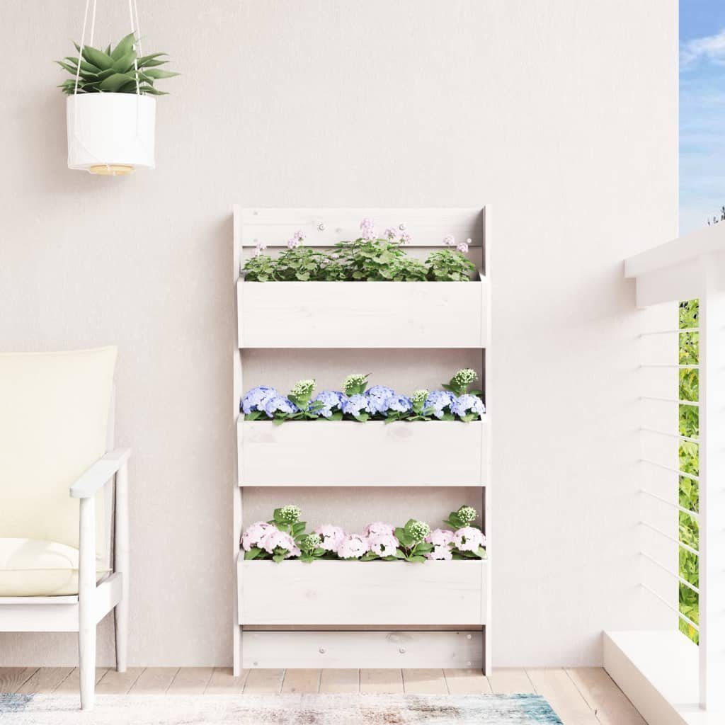 vidaXL Blumentopf Wand-Pflanzkübel mit 3 Fächern günstig online kaufen