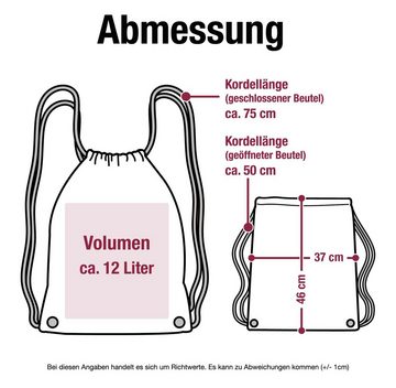 Shirtracer Turnbeutel Schmetterling mit Blumen - schwarz - Tiere Zubehör - Turnbeutel, Meerschweinchen Hase Delfin & Co.