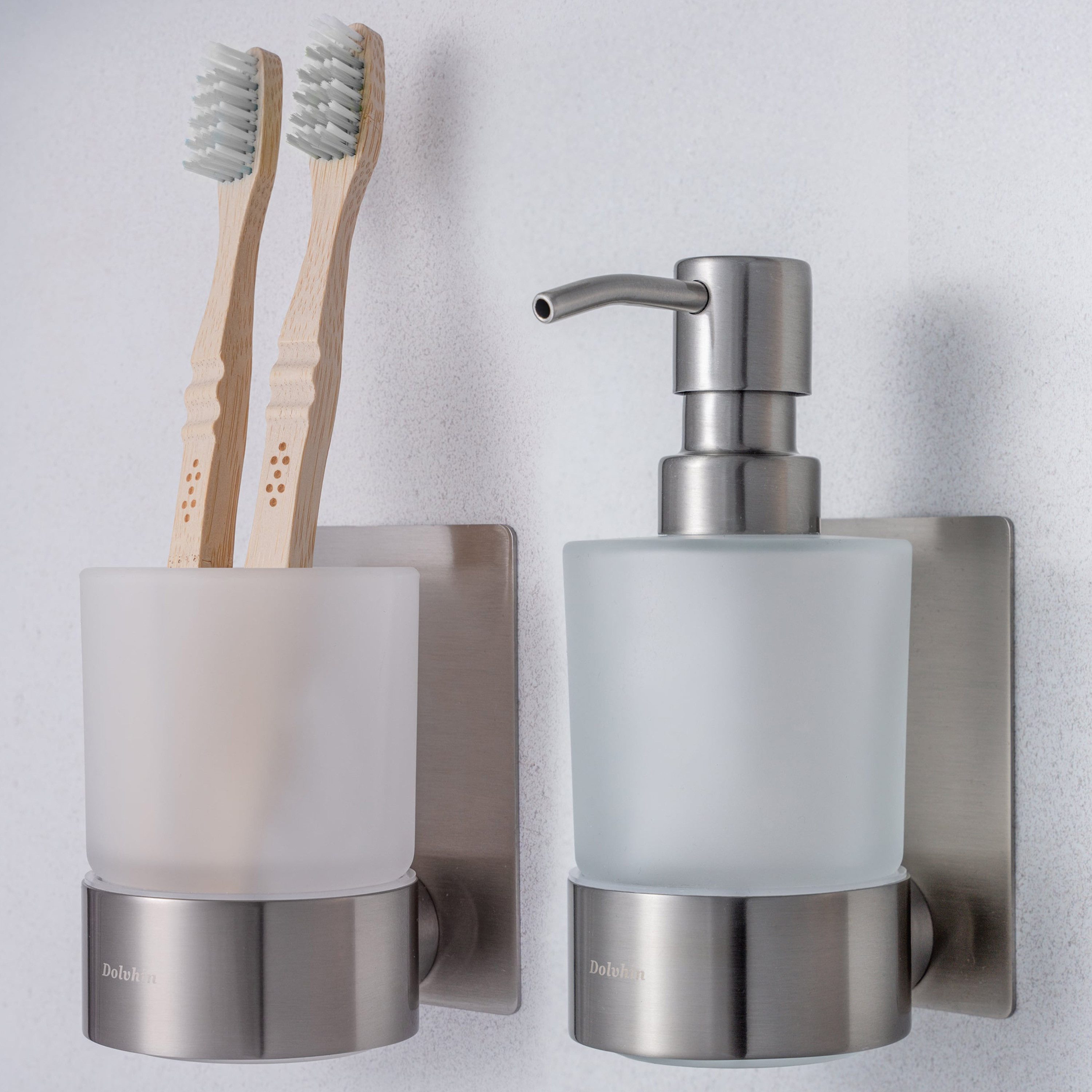 Dolvhin Seifenspender und Zahnputzbecher Set, Glas Handseifenspender & Zahn günstig online kaufen