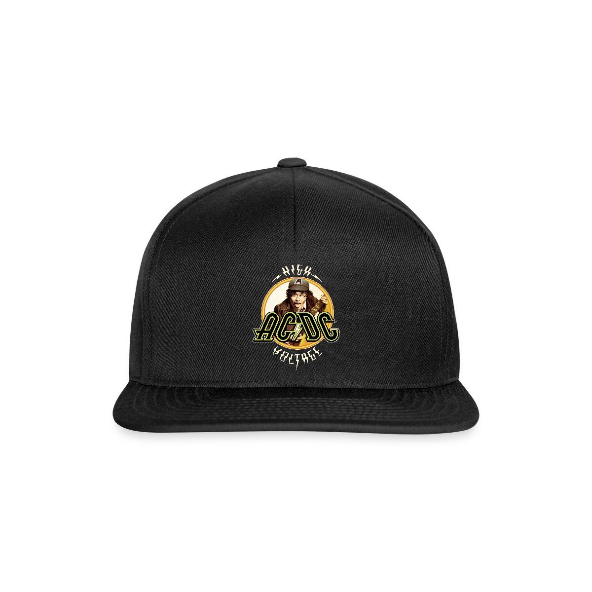 Spreadshirt Snapback Cap AC/DC Logo High Voltage Angus Young Snapback Cap (1-St)