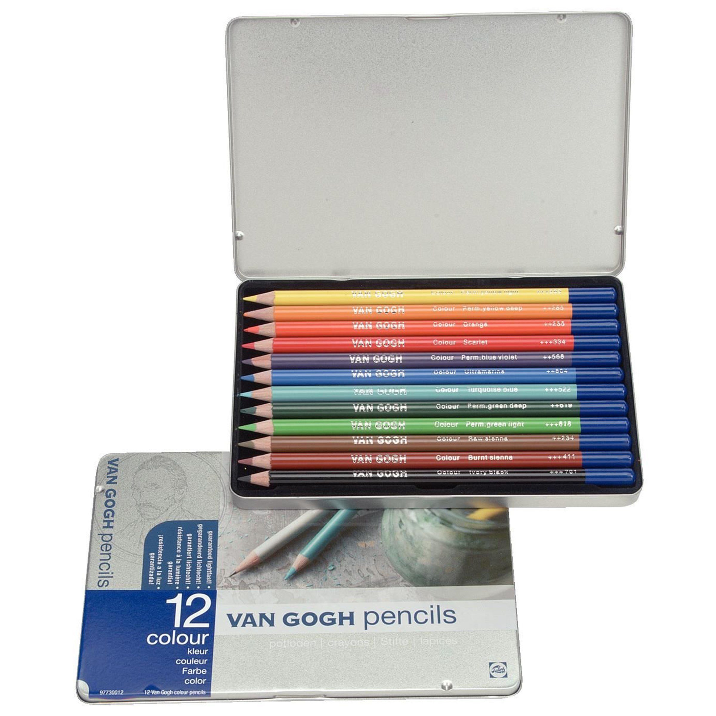Talens Buntstift Van Gogh Pencil Set 12 Кольорові олівці, (12-tlg), im Metalletui