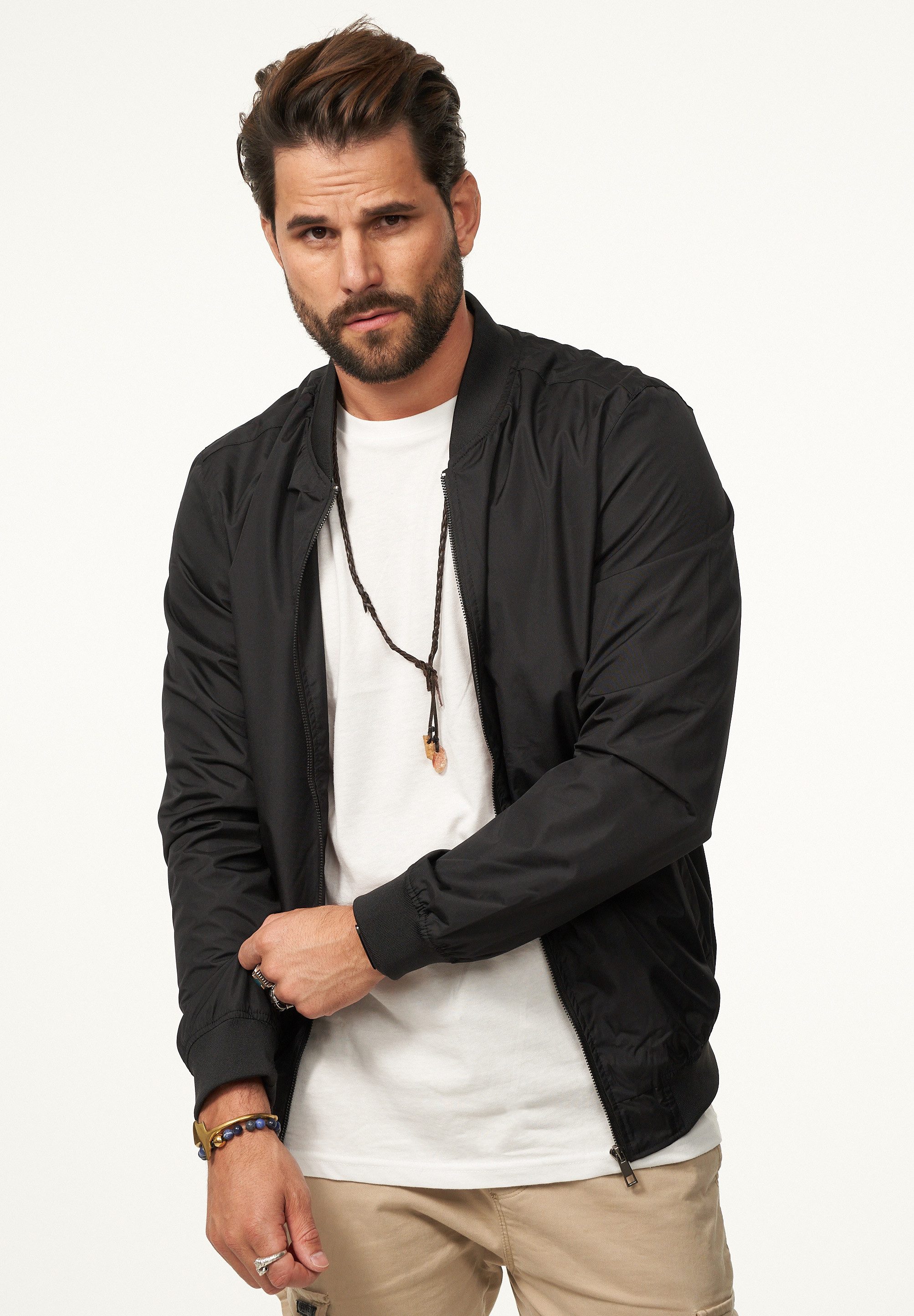 DAILY COTTON Blouson mit Baseball-Kragen Herren Blousonjacke leichte Bomber günstig online kaufen