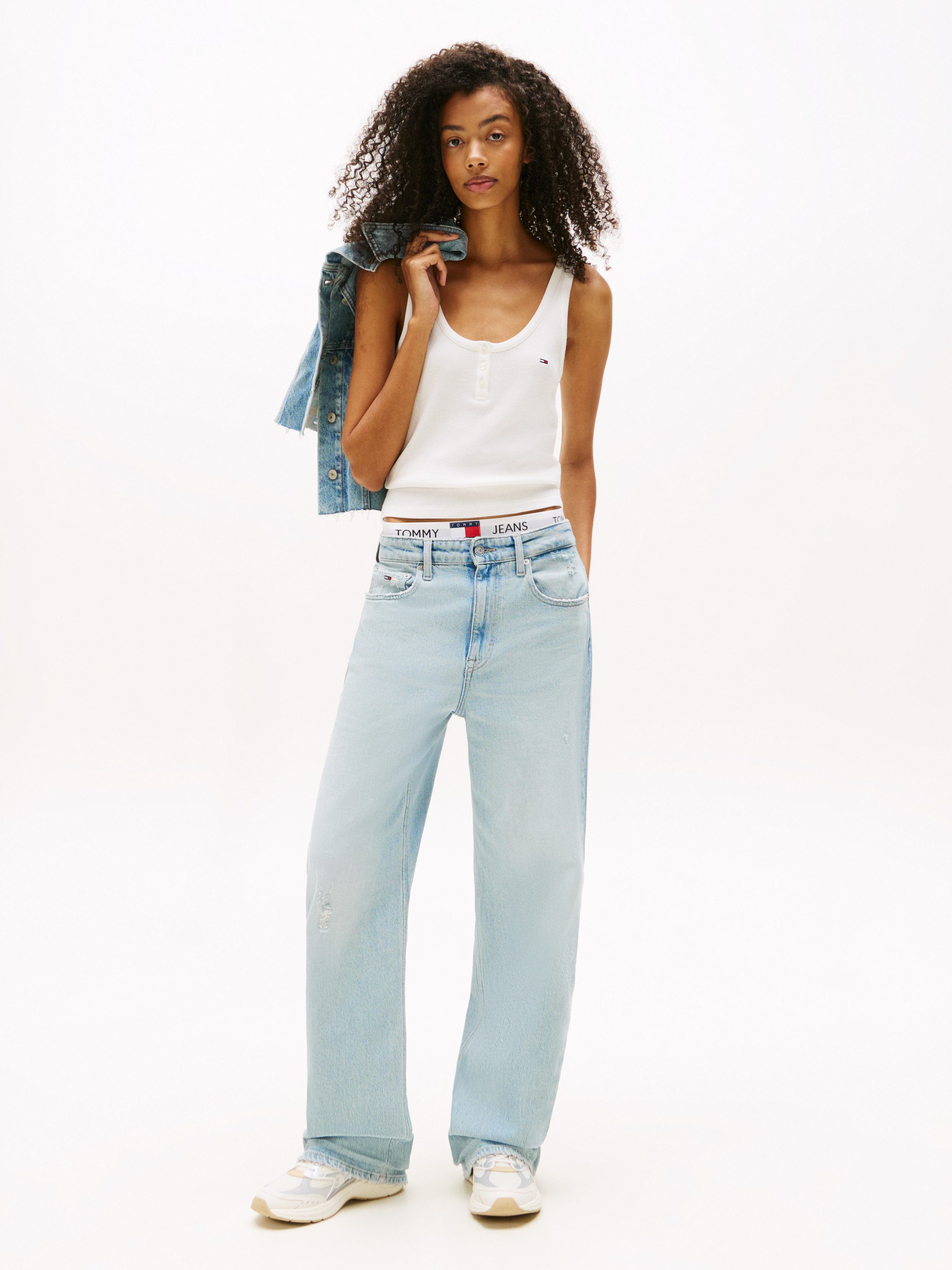 Tommy Jeans T-Shirt TJW SLIM HENLEY WAFFLE TANK günstig online kaufen