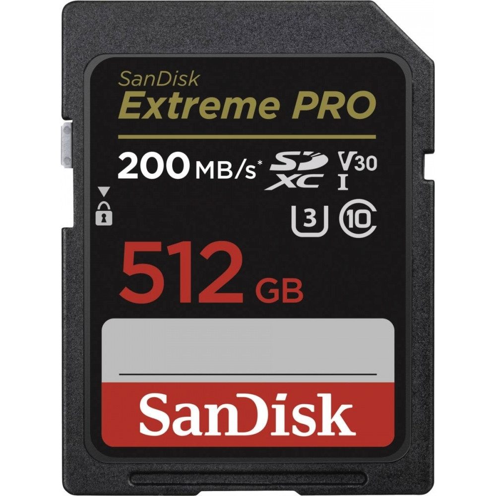 Sandisk Sandisk Extreme PRO 512GB SDXC + RescuePRO Deluxe Speicherkarte (512 GB GB, Hohe Kapazität)
