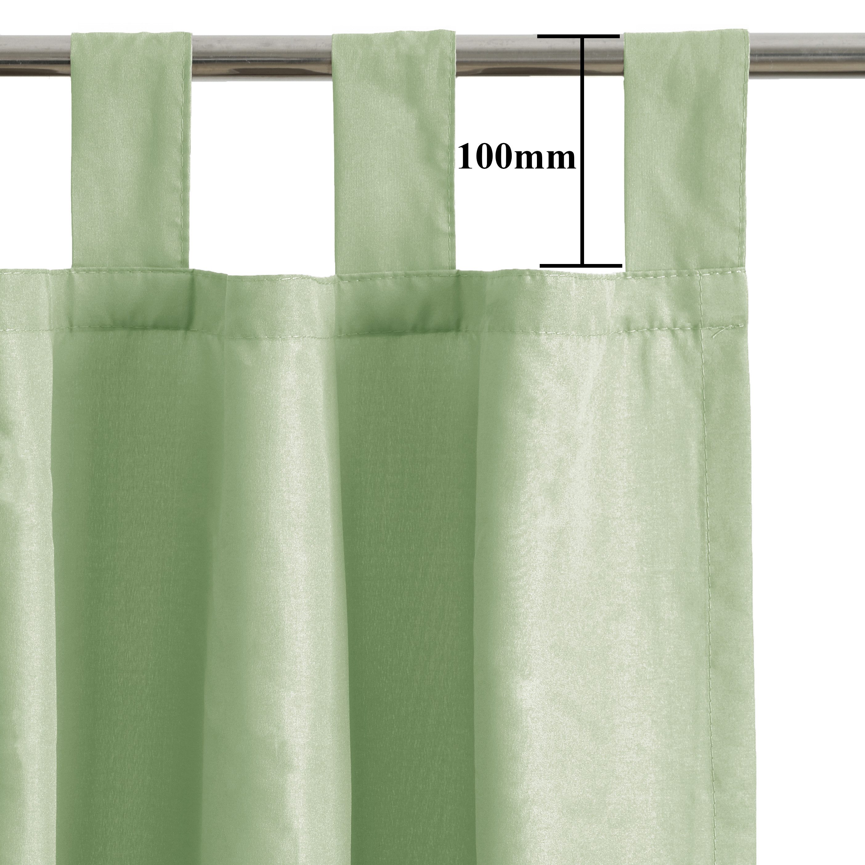 OTTO home Vorhang Raja mit Schlaufen, 2er Pack, blickdicht, Topseller (2 St), Schlaufen, blickdicht, Polyester, 2er-Set, Bestseller, einfarbig, modern, pflegele – Bild 4 von 5